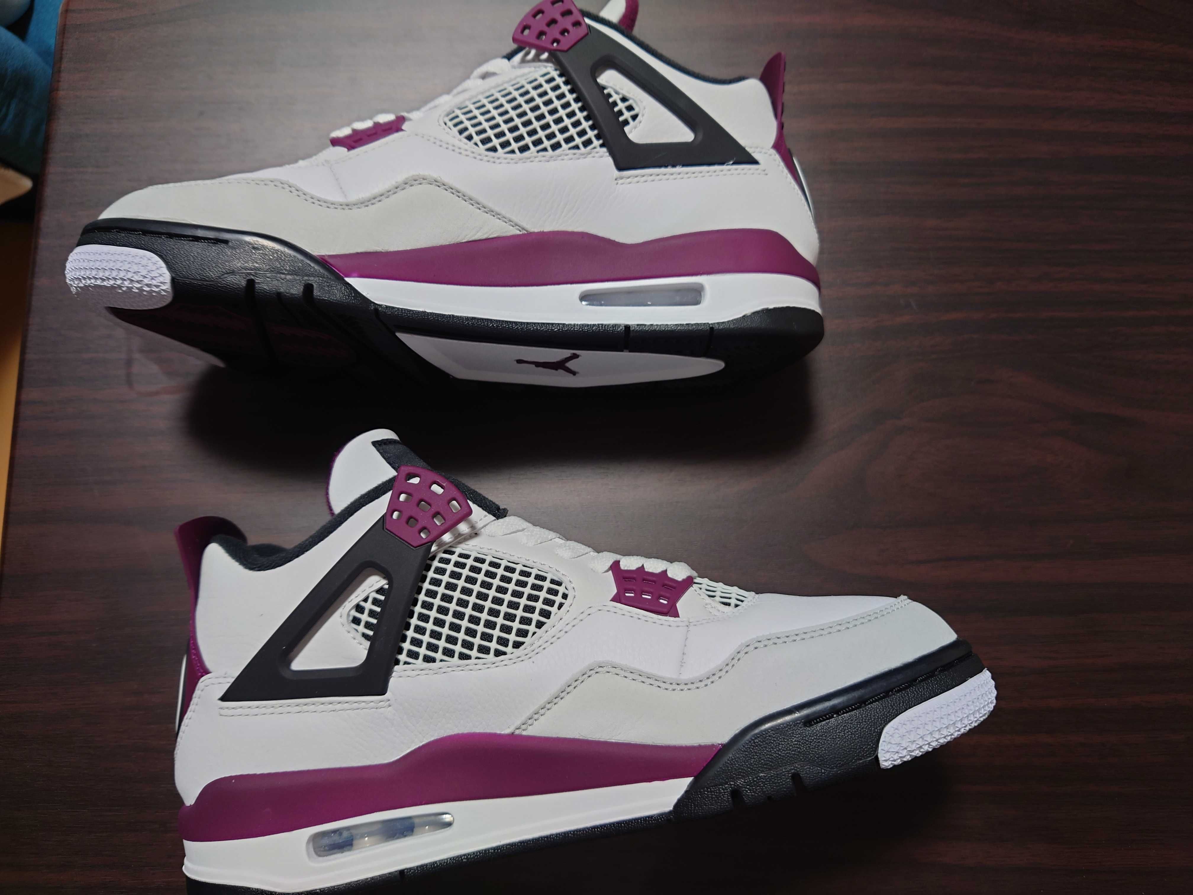 Paris Saint Germain ×Nike Air Jordan 4 Retro "White/Bordeaux/Neutral Gray"