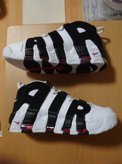 NIKE AIR MORE UPTEMPO "WHITE/BLACK/UNIVERSITY RED"(2020)