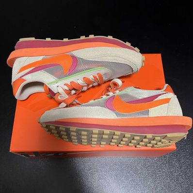 CLOT × Sacai × Nike LD Waffle "Orange Blaze"