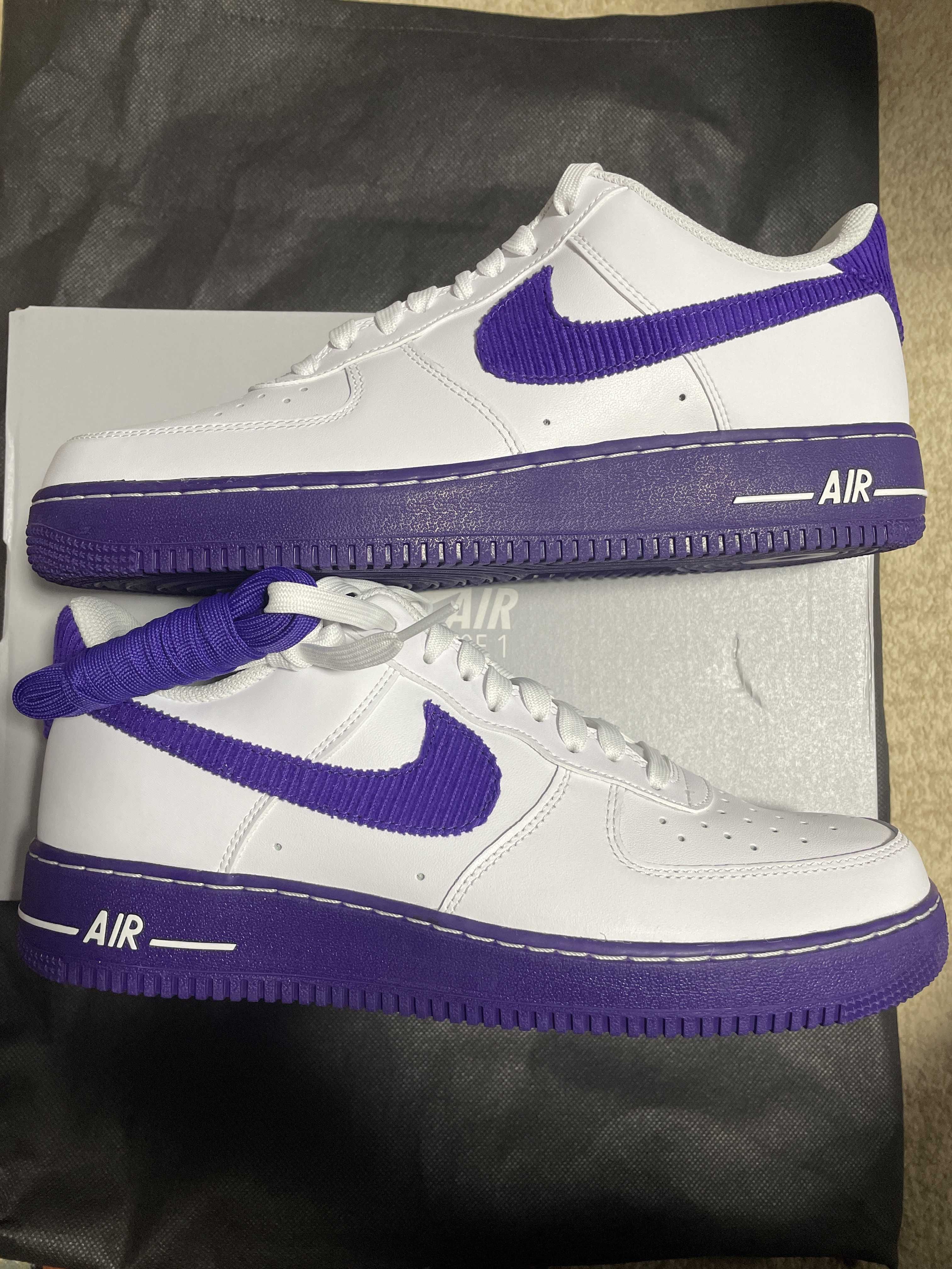 Nike Air Force 1 Low '07 EMB "White and Court Purple"