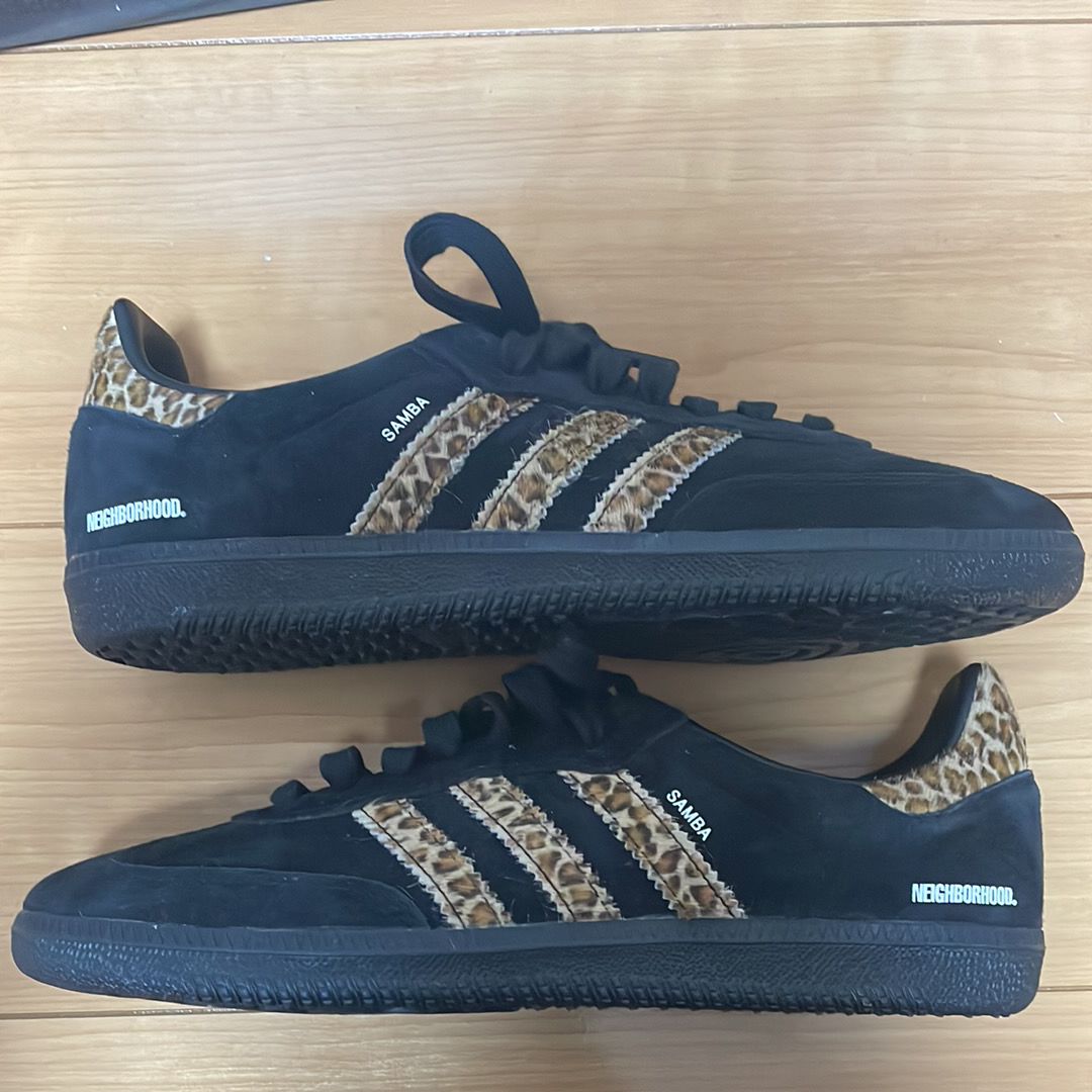 END. × NEIGHBORHOOD × adidas Samba "Core Black/Leopard"