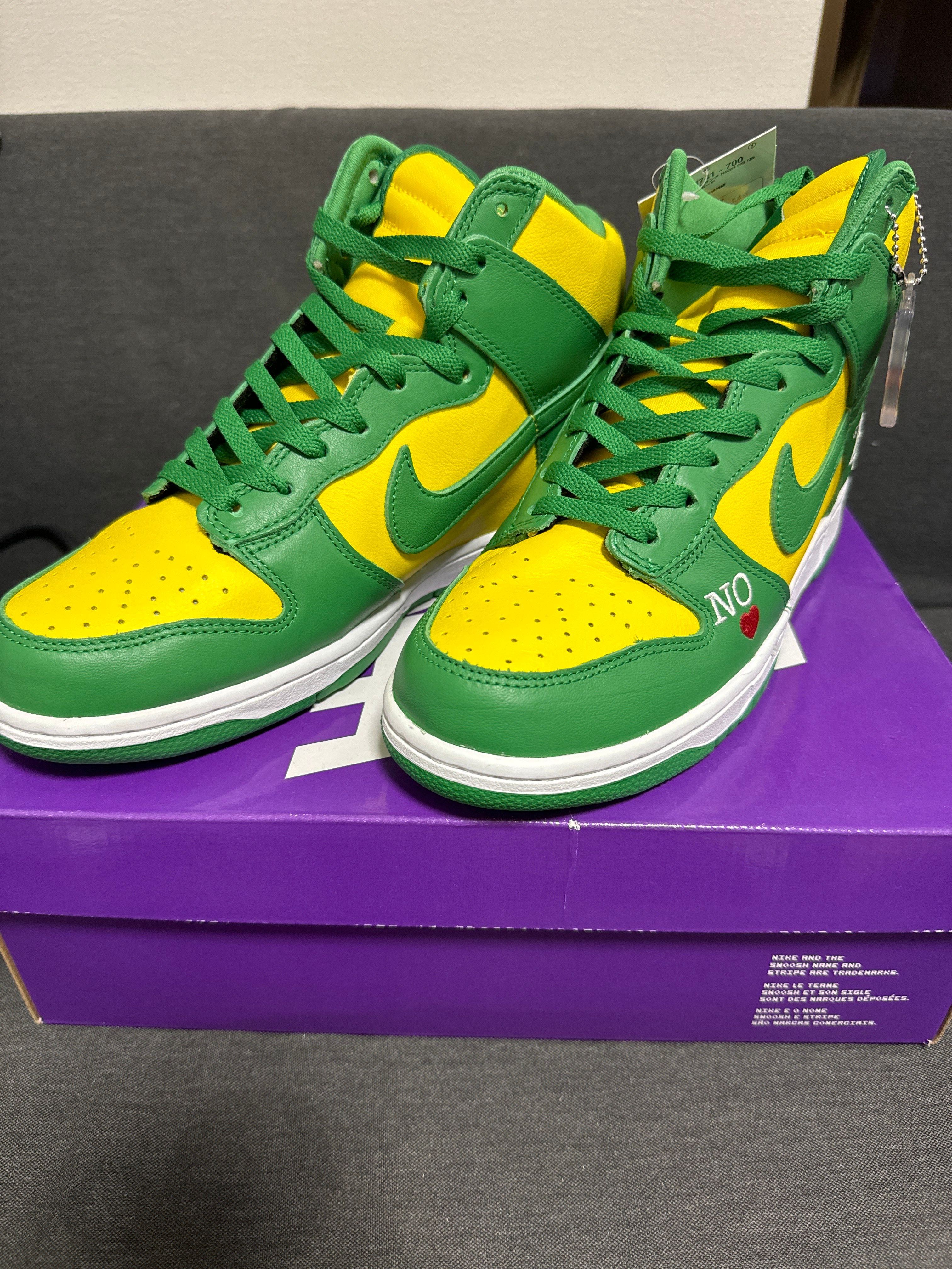 Supreme × Nike SB Dunk High By Any Means "Brazil"