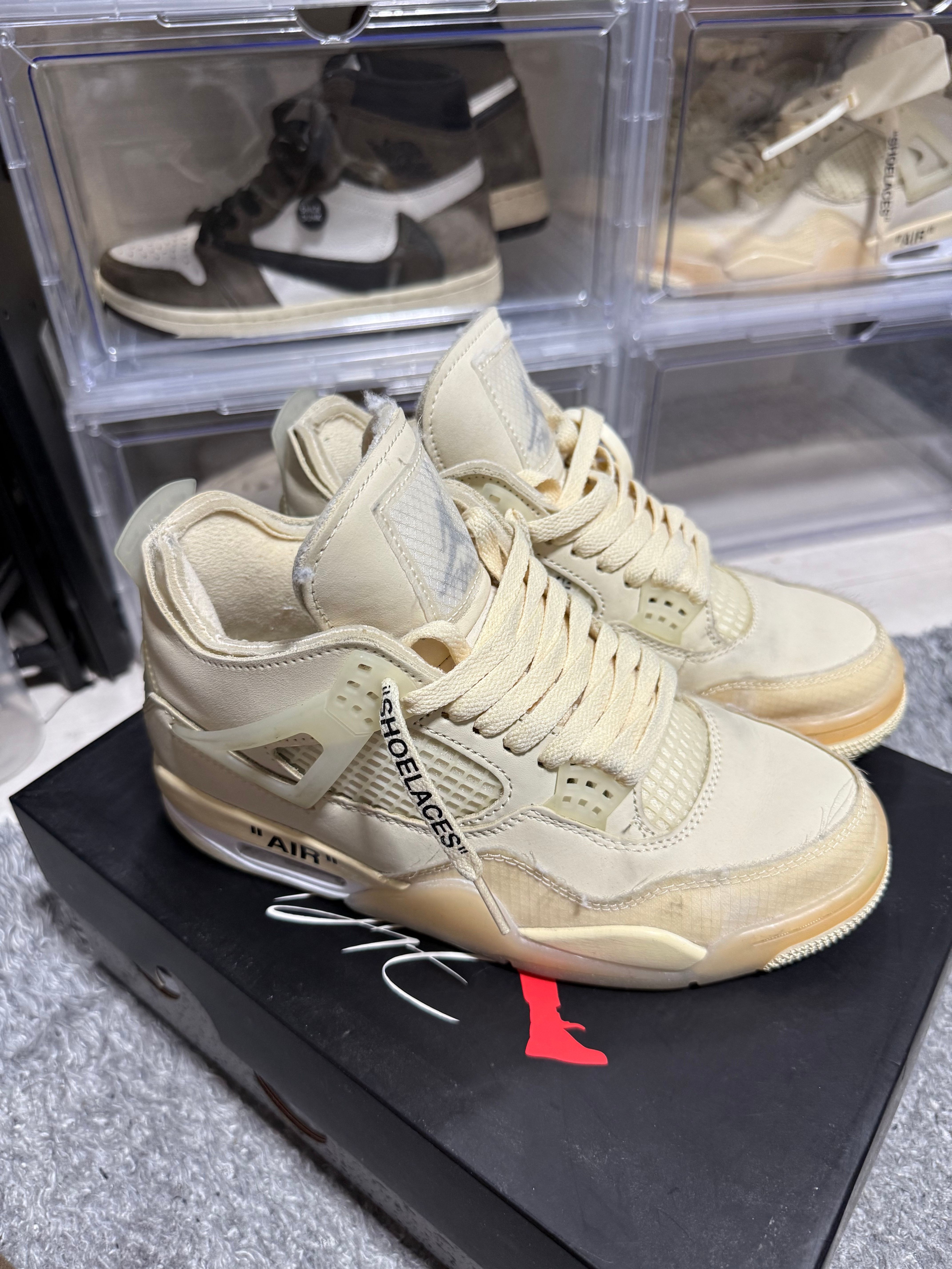 Off-White × Nike Women's Air Jordan 4 SP "Sail"