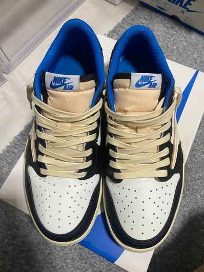 Travis Scott × fragment design × Nike Air Jordan 1 Low OG SP "Military Blue"