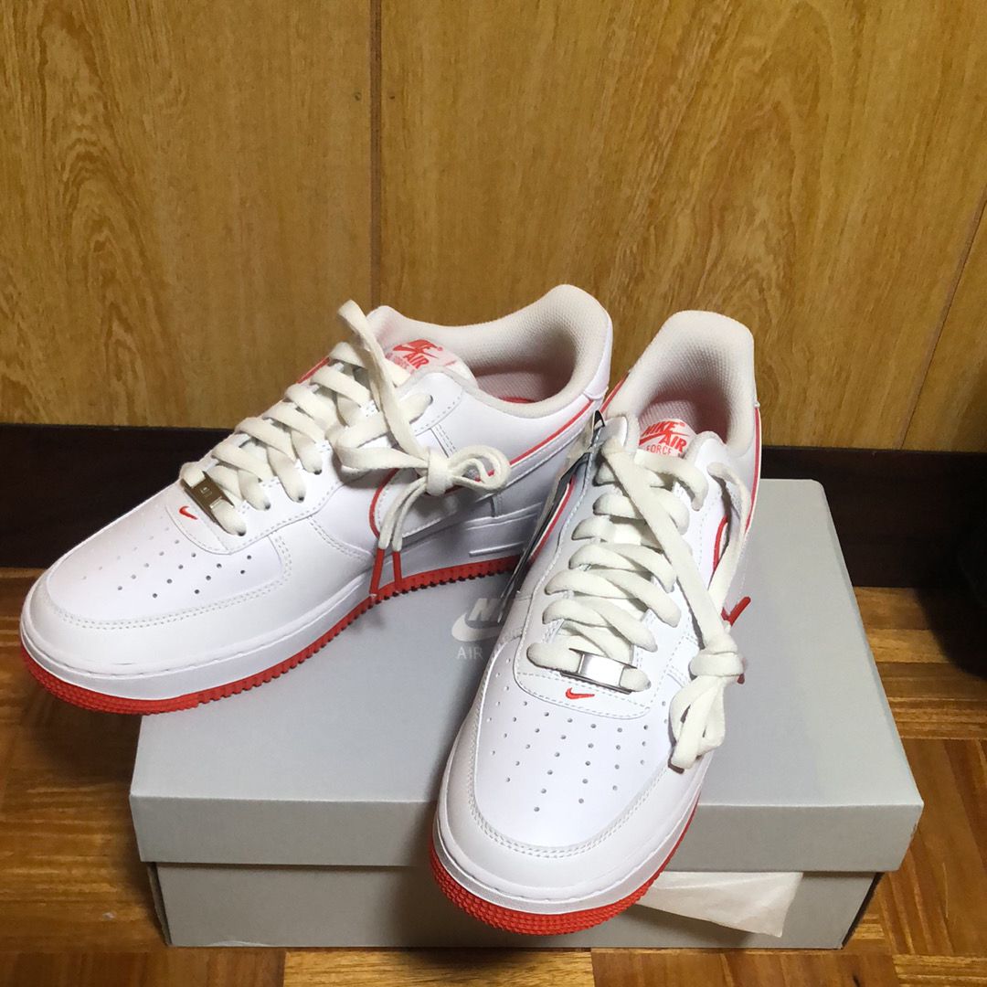 Nike Air Force 1 Low "White and Picante Red"