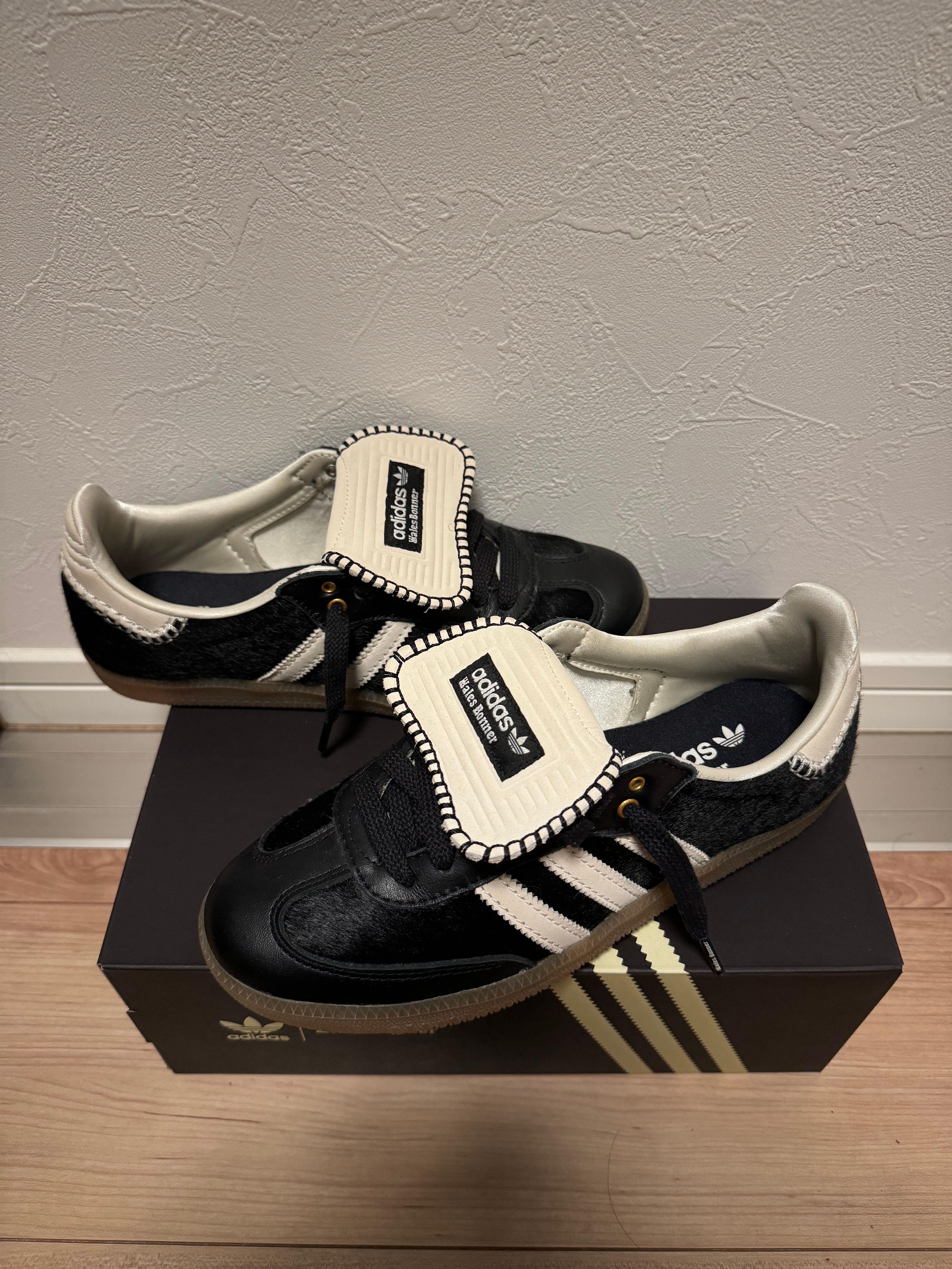 Wales Bonner × adidas Samba Pony Tonal Low "Core Black/Cream White"