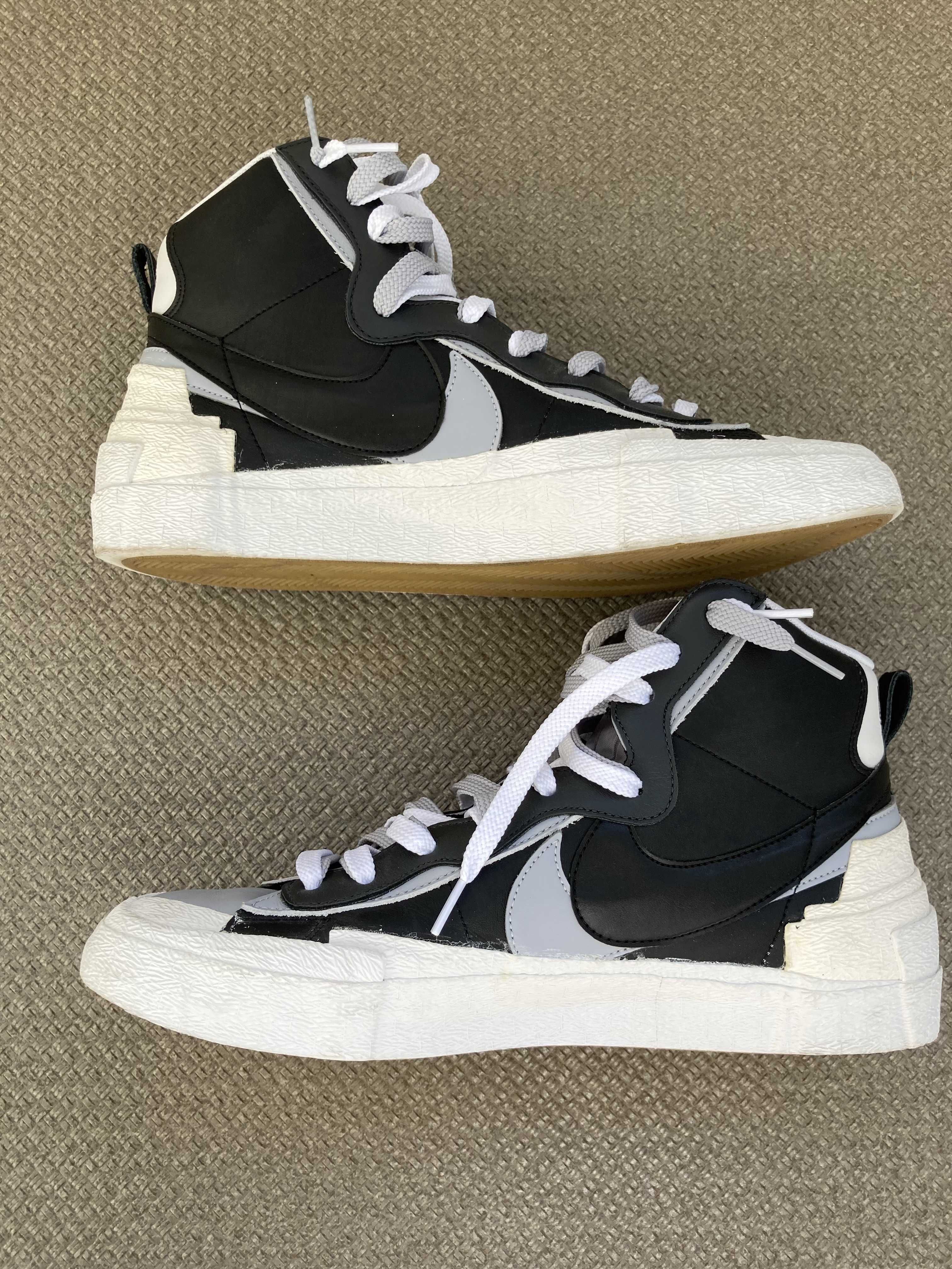 sacai × NIKE BLAZER MID "BLACK/WOLF GREY/WHITE"