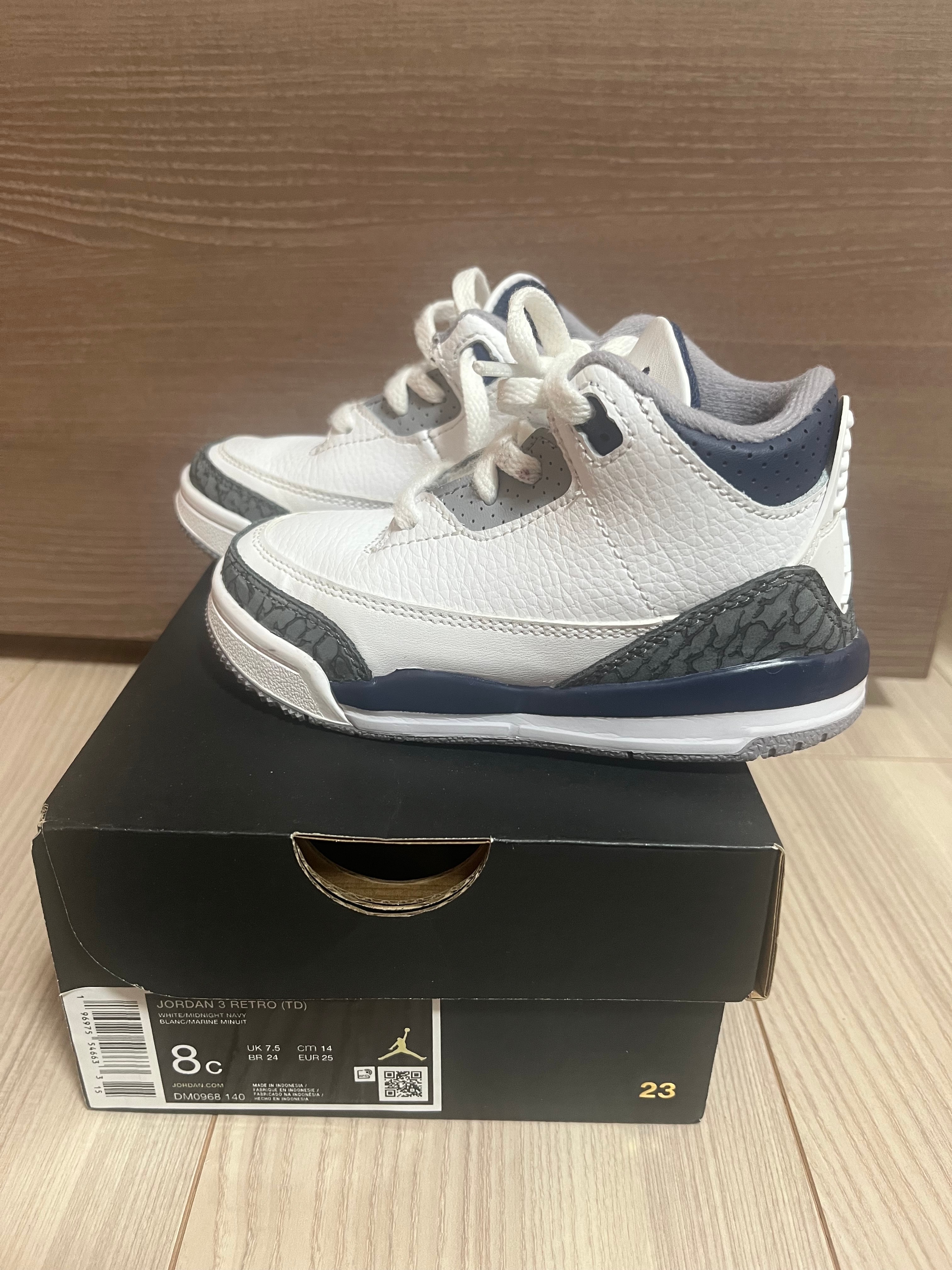 Nike TD Air Jordan 3 Retro "Midnight Navy"