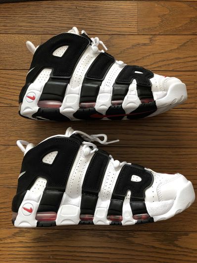 NIKE AIR MORE UPTEMPO "WHITE/BLACK/UNIVERSITY RED"(2020)