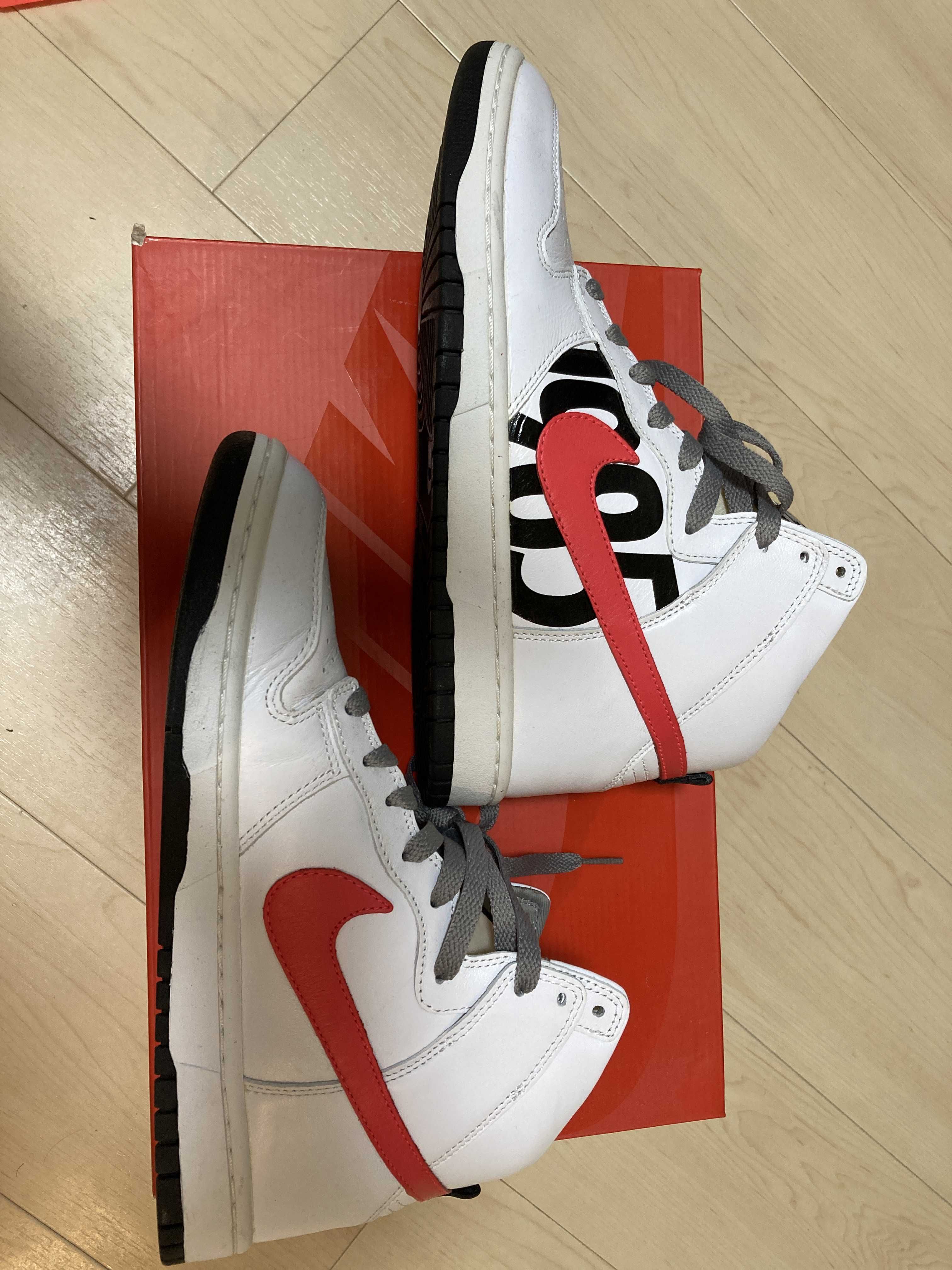 UNDEFEATED × Nike Dunk Lux High "White Infrared"