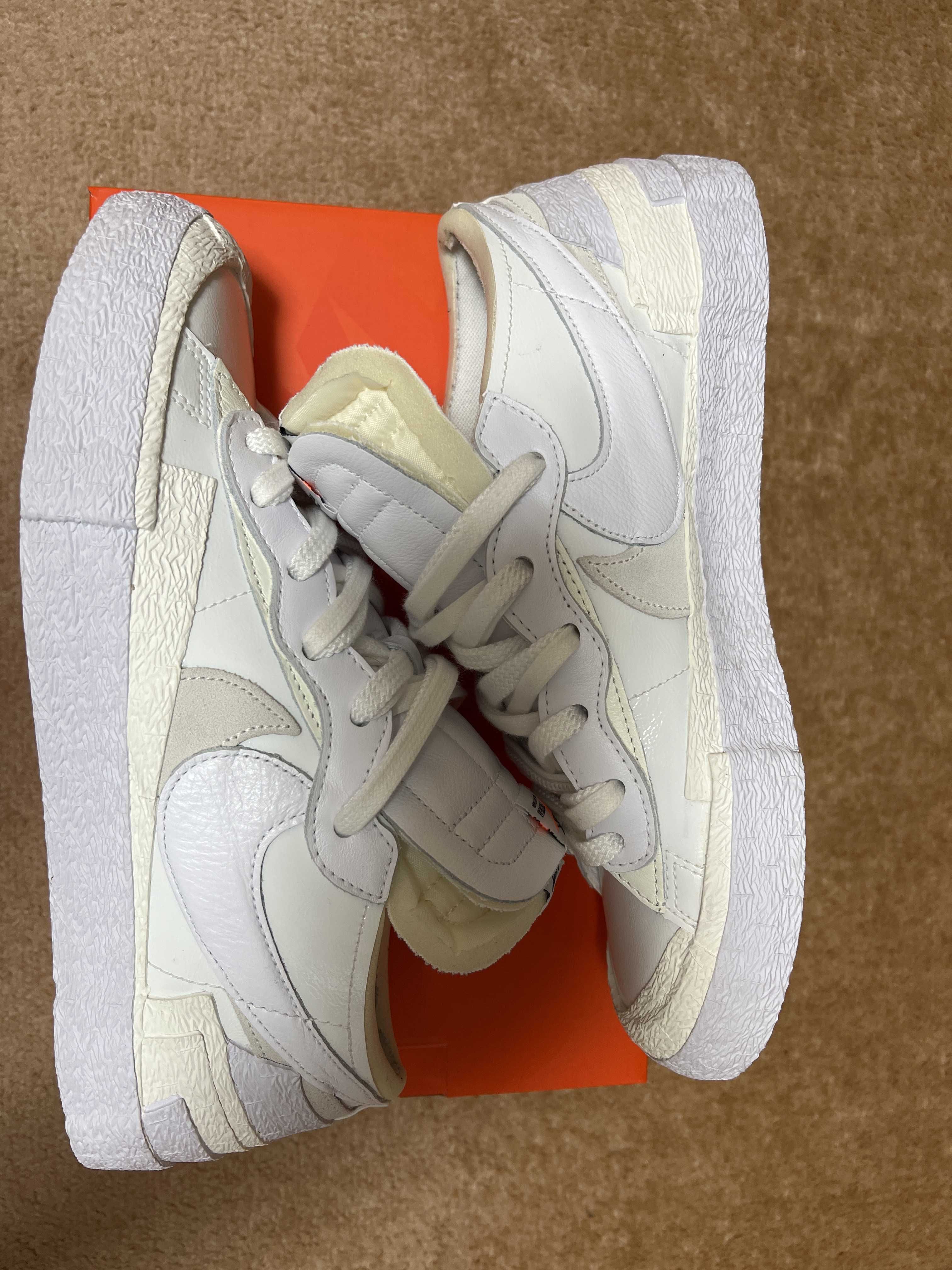 sacai × Nike Blazer Low "White Patent Leather"