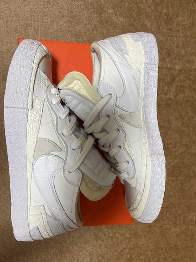 sacai × Nike Blazer Low "White Patent Leather"