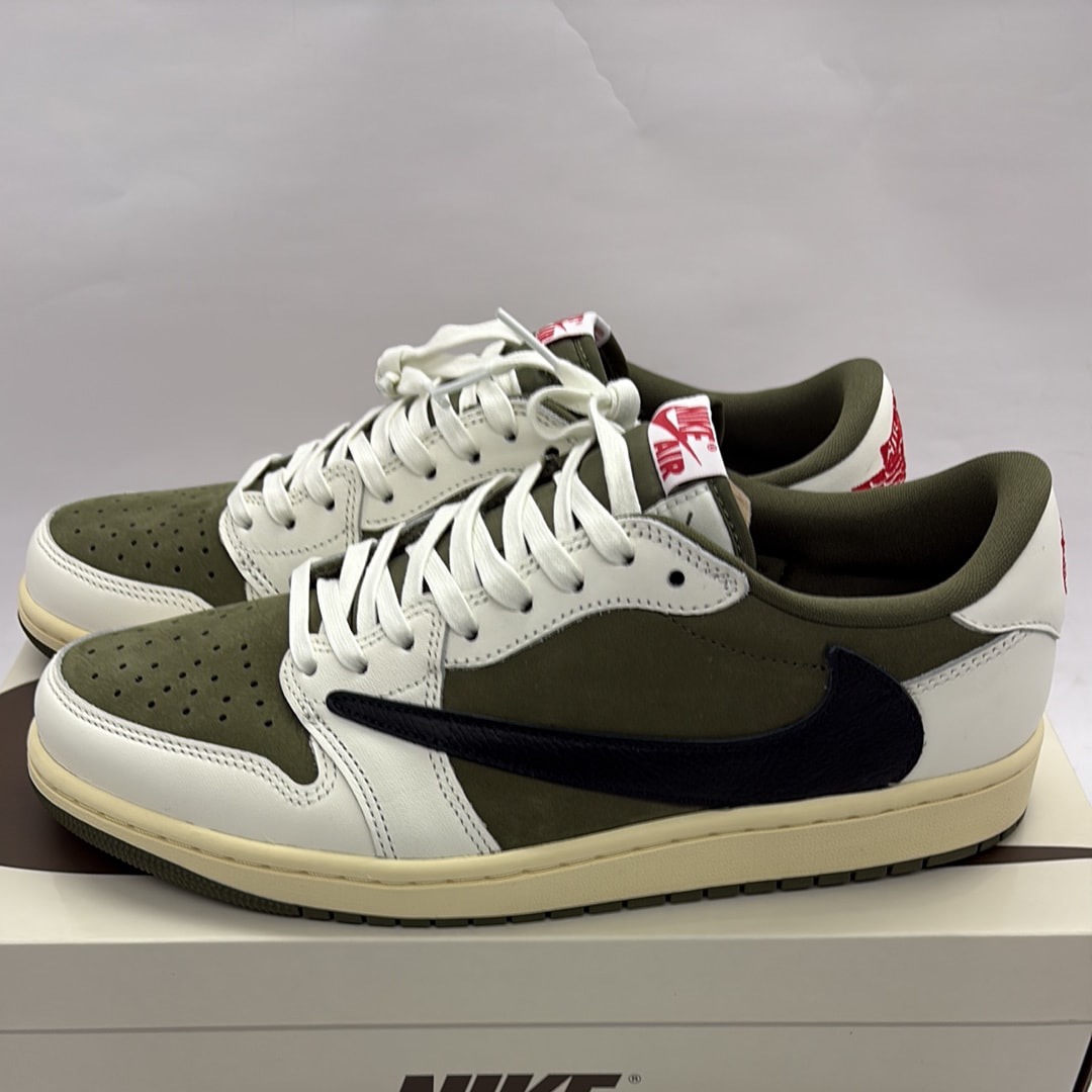 Travis Scott × Nike Air Jordan 1 Low OG SP "Reverse Olive"