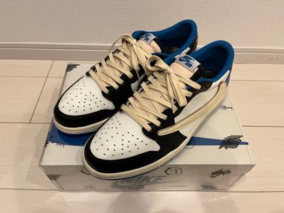 Travis Scott × fragment design × Nike Air Jordan 1 Low OG SP "Military Blue"