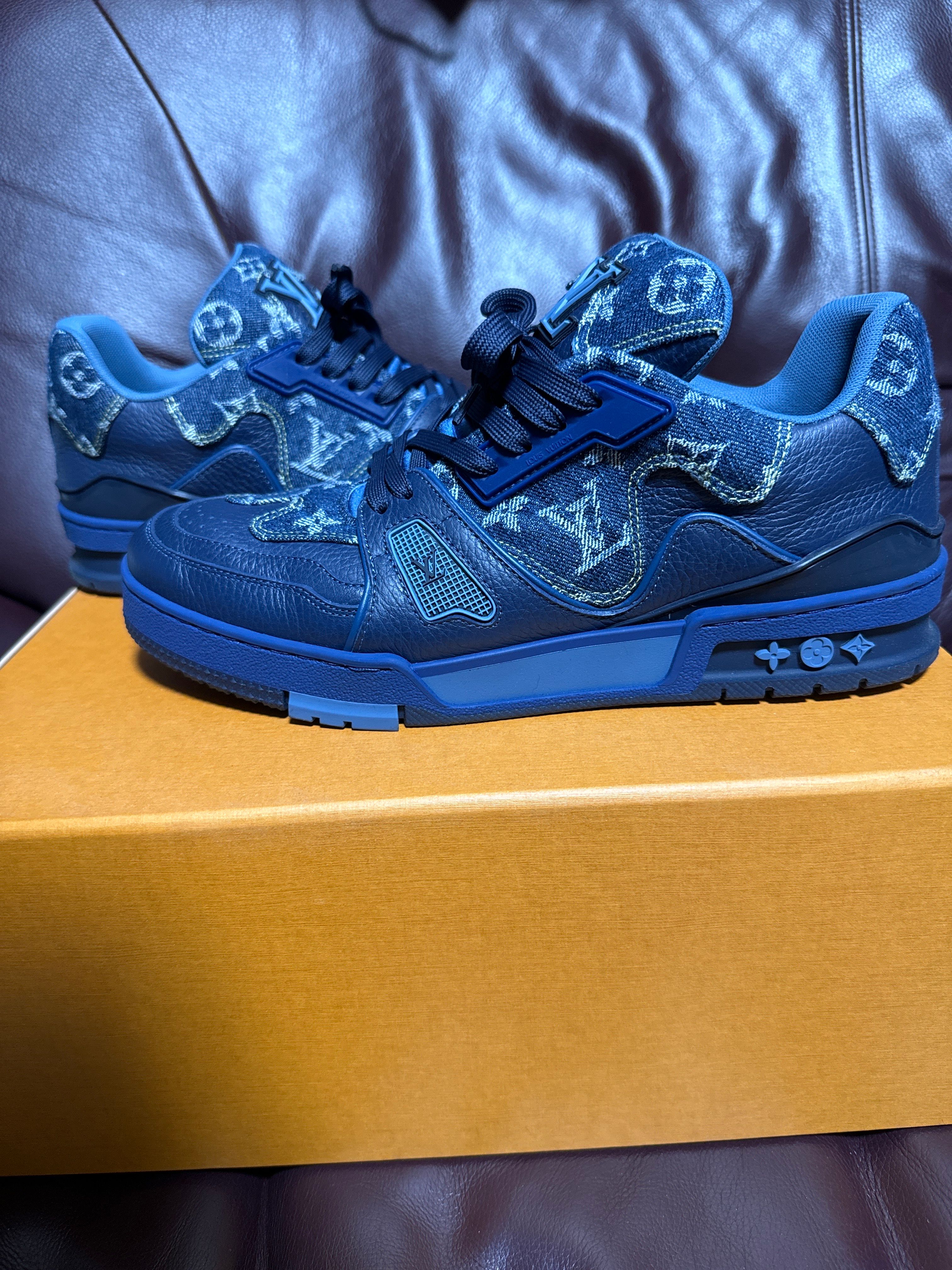 NIGO × Louis Vuitton Trainer Sneaker Monogram Denim "Blue"