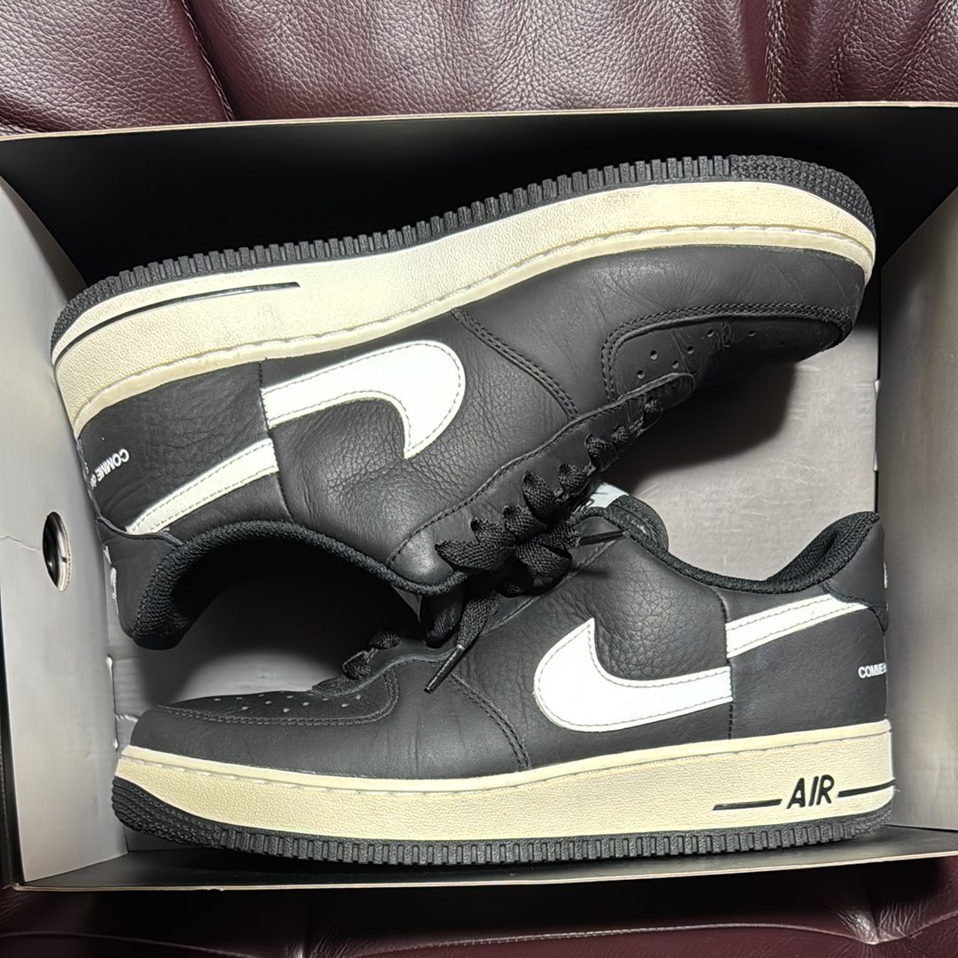 Supreme × COMME des GARCONS SHIRT × Nike Air Force 1 Low "Black/White" (2018)