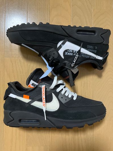 Off-White × Nike Air Max 90 "Black/Black-Cone-White"