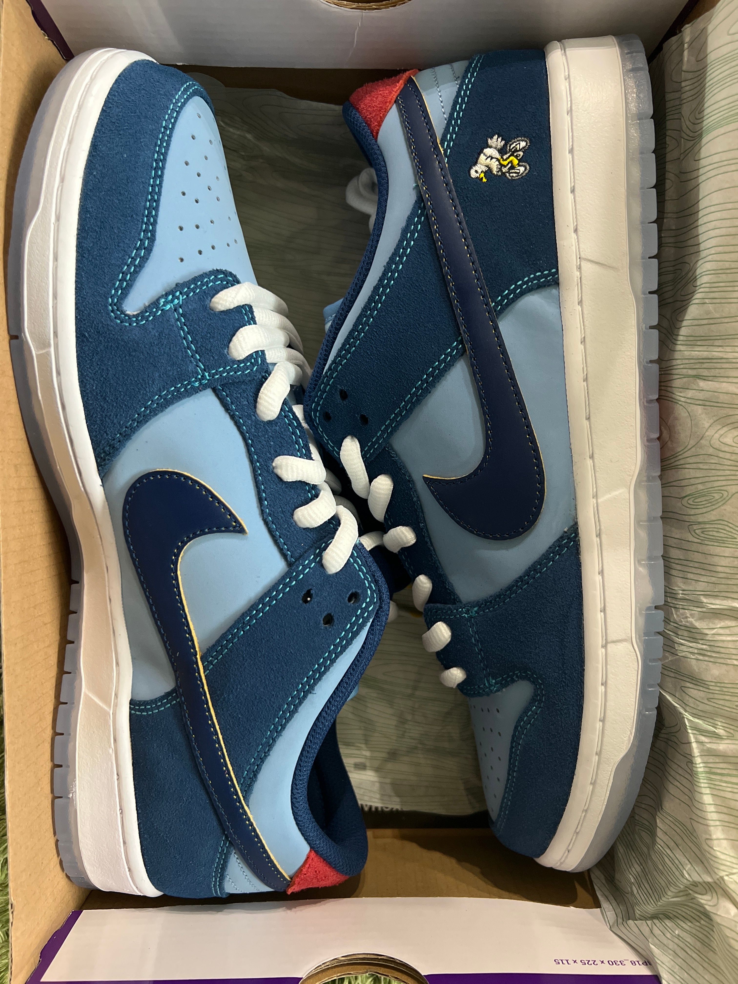 Why So Sad? × Nike SB Dunk Low "Coastal Blue/Speed Yellow-University Red"