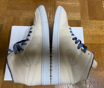 Nike Women's Air Jordan 1 Mid "Sanddrift/Indigo"