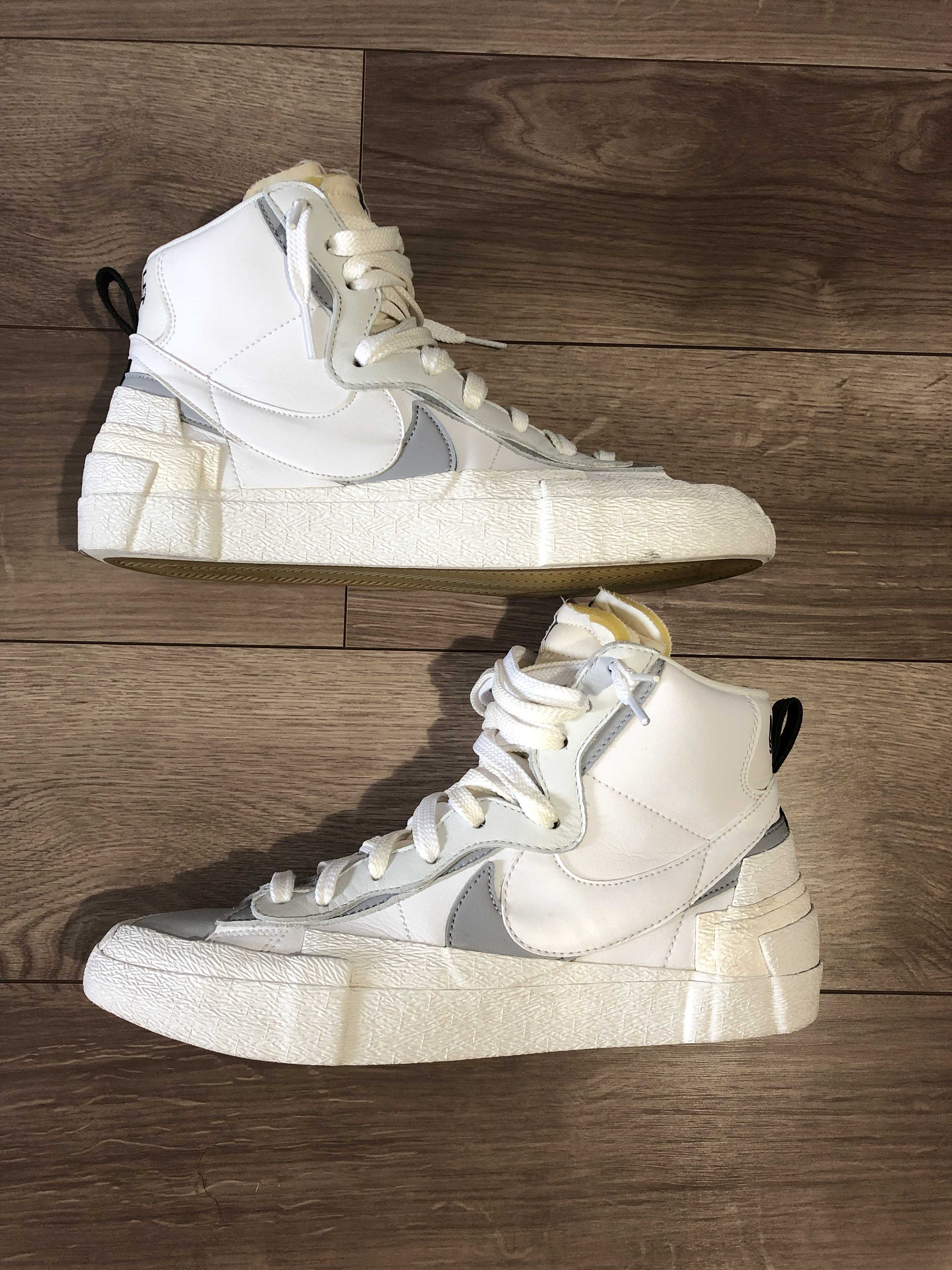 sacai × NIKE BLAZER MID "WHITE/WOLF GREY"