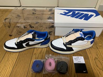 Travis Scott × fragment design × Nike Air Jordan 1 Low OG SP "Military Blue"