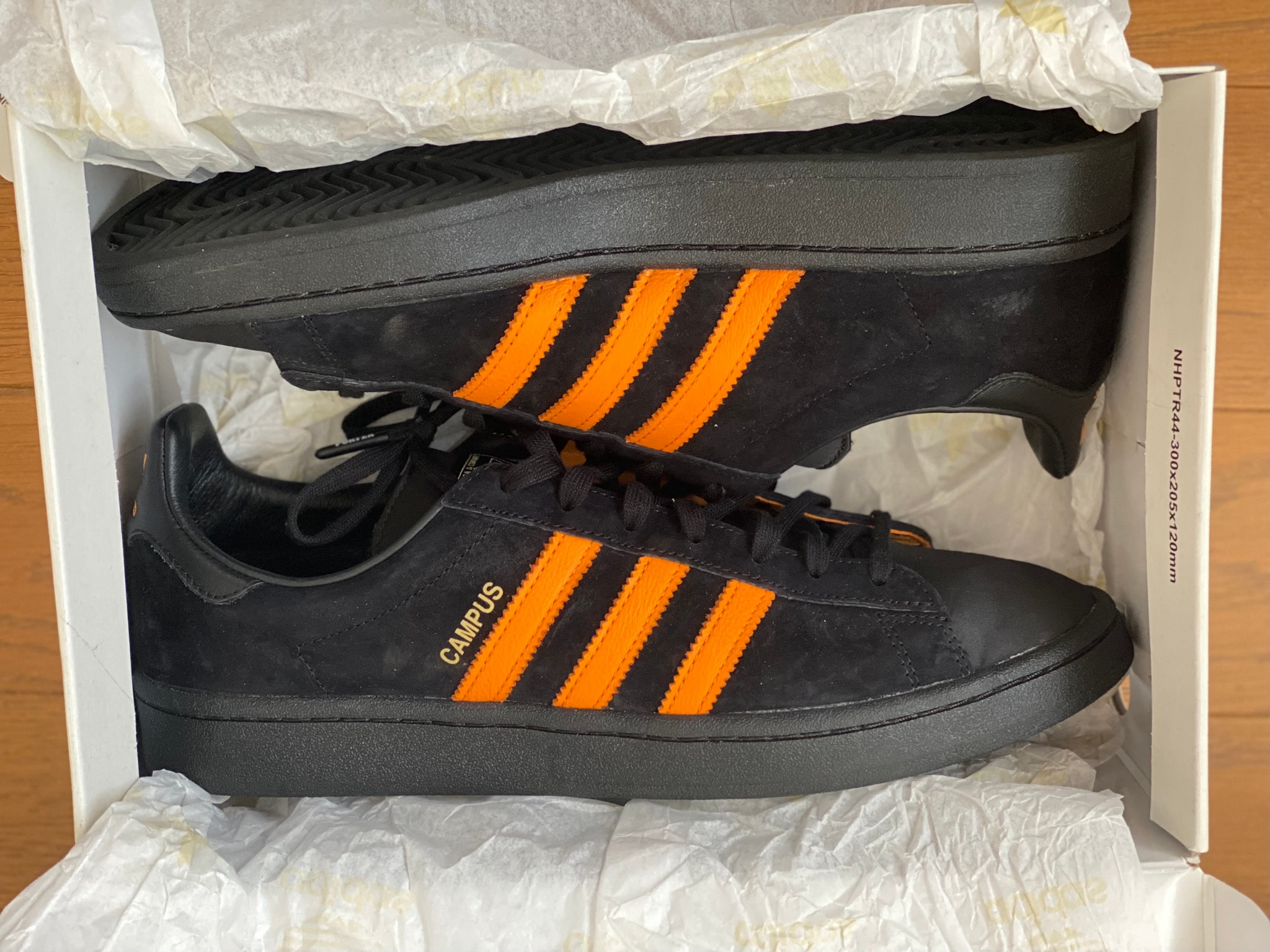 Porter × adidas Campus "Black Orange"