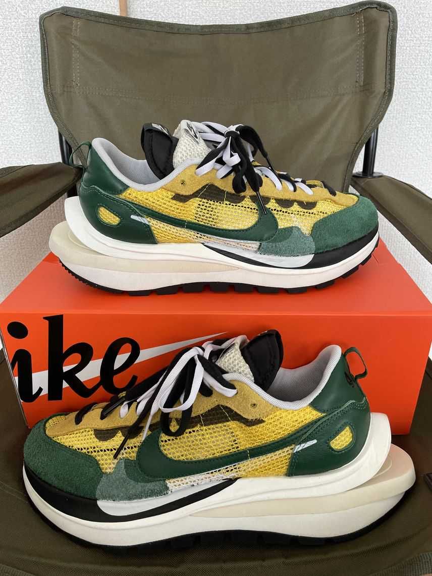 sacai × Nike Vapor Waffle "Tour Yellow/Stadium Green-Sail"