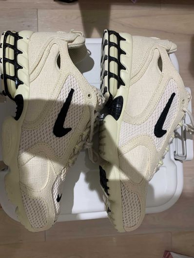 Stussy × Nike Air Zoom Spiridon CG 2 "Fossil/Black"