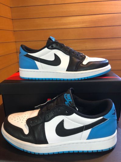 Nike Women's Air Jordan 1 Low OG "Black and Dark Powder Blue/UNC"