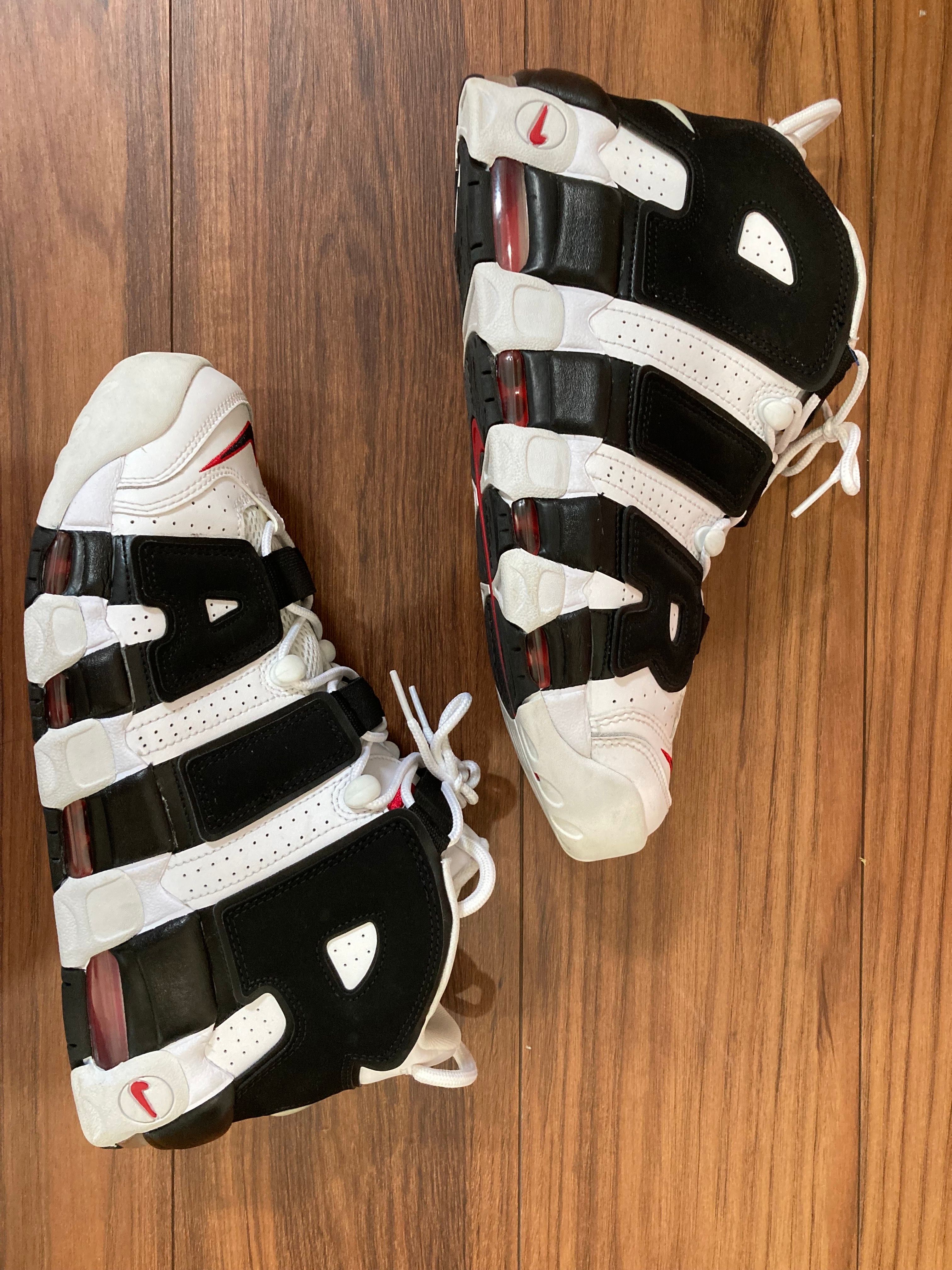 NIKE AIR MORE UPTEMPO "WHITE/BLACK/UNIVERSITY RED"(2020)