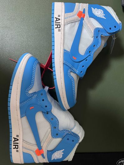 Off-White × Nike Air Jordan 1 High UNC "White/Dark Powder Blue"