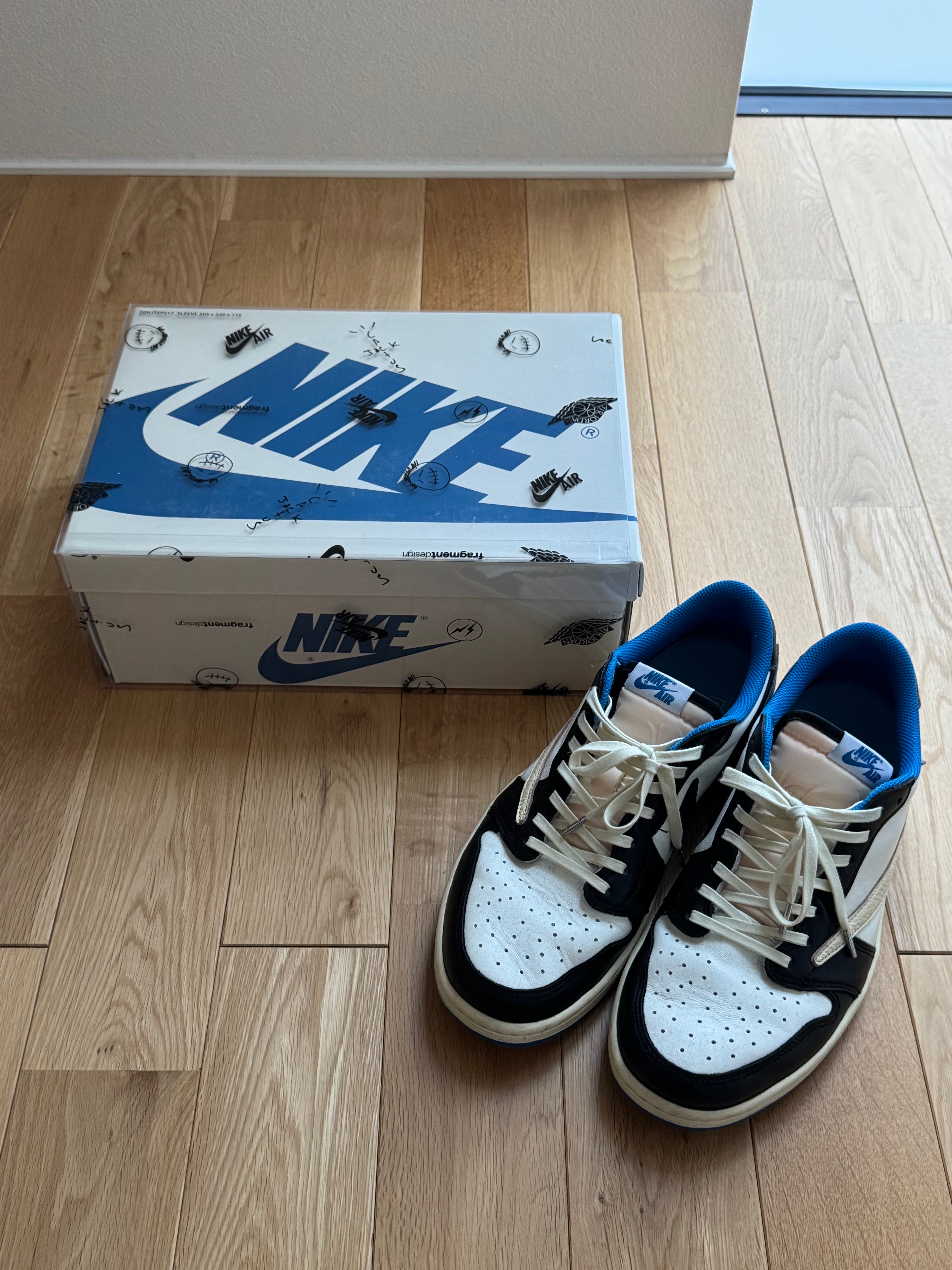 Travis Scott × fragment design × Nike Air Jordan 1 Low OG SP "Military Blue"