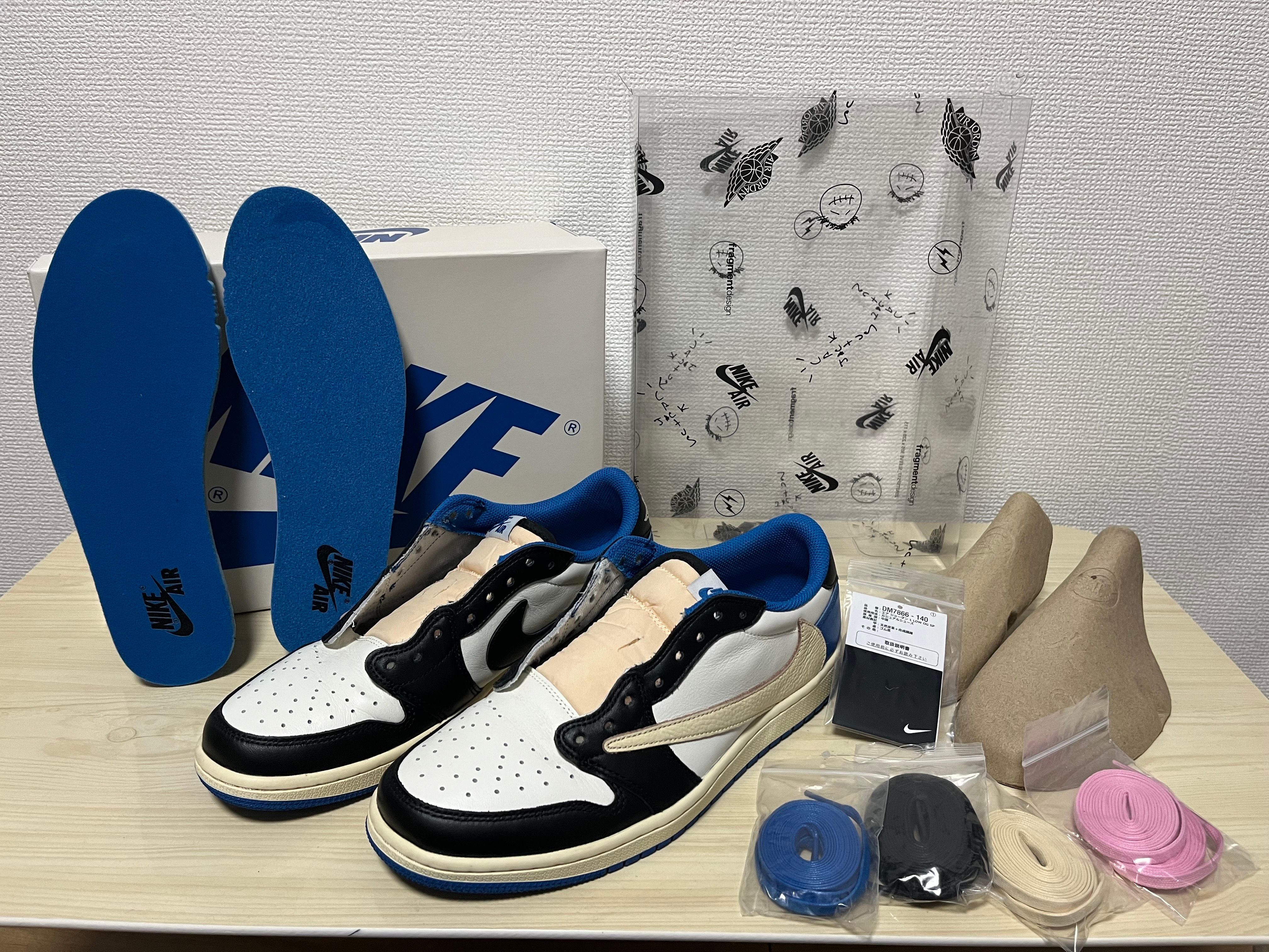 Travis Scott × fragment design × Nike Air Jordan 1 Low OG SP "Military Blue"