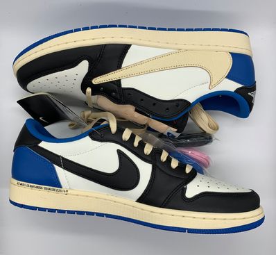 Travis Scott × fragment design × Nike Air Jordan 1 Low OG SP "Military Blue"