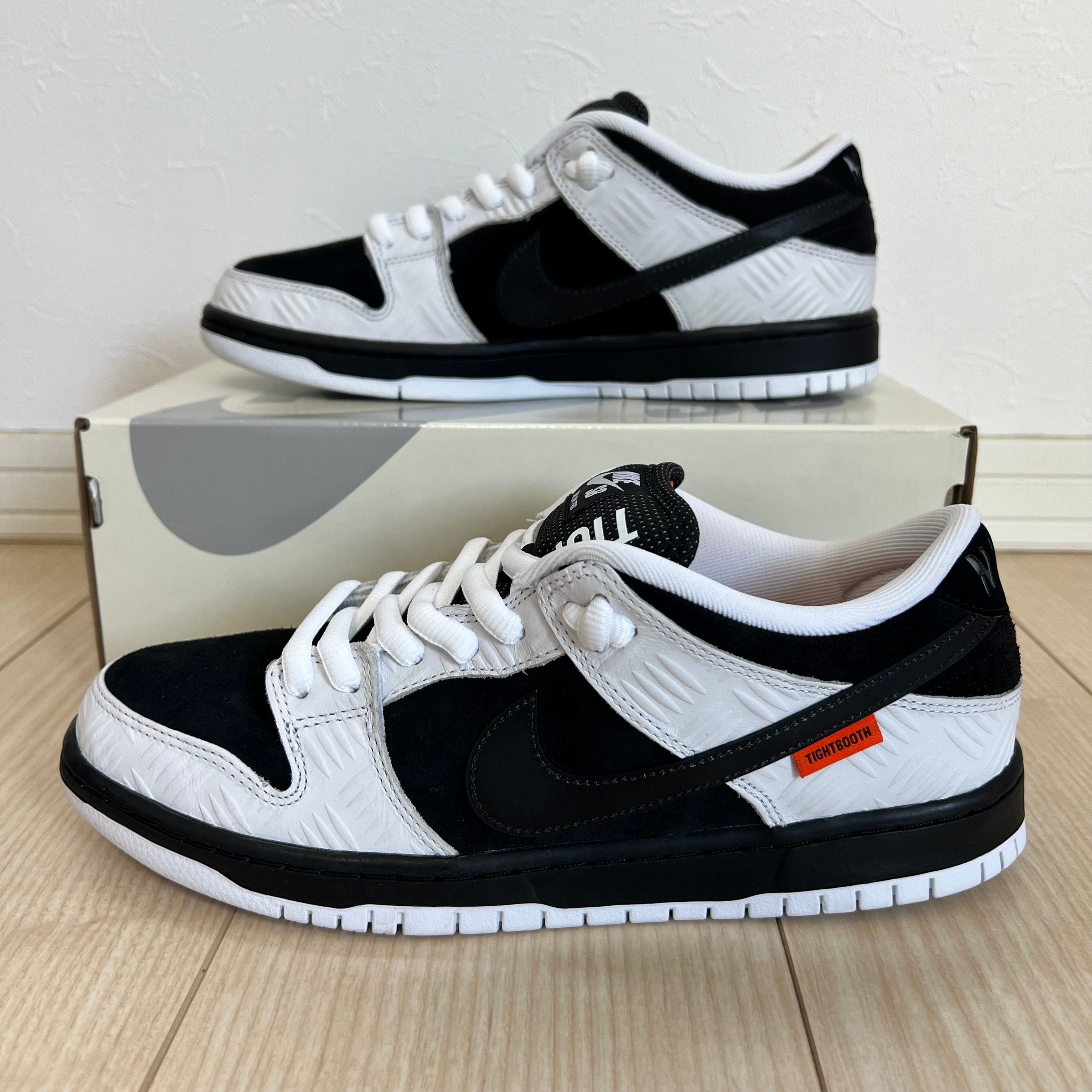 TIGHTBOOTH × Nike SB Dunk Low Pro QS "Black and White"