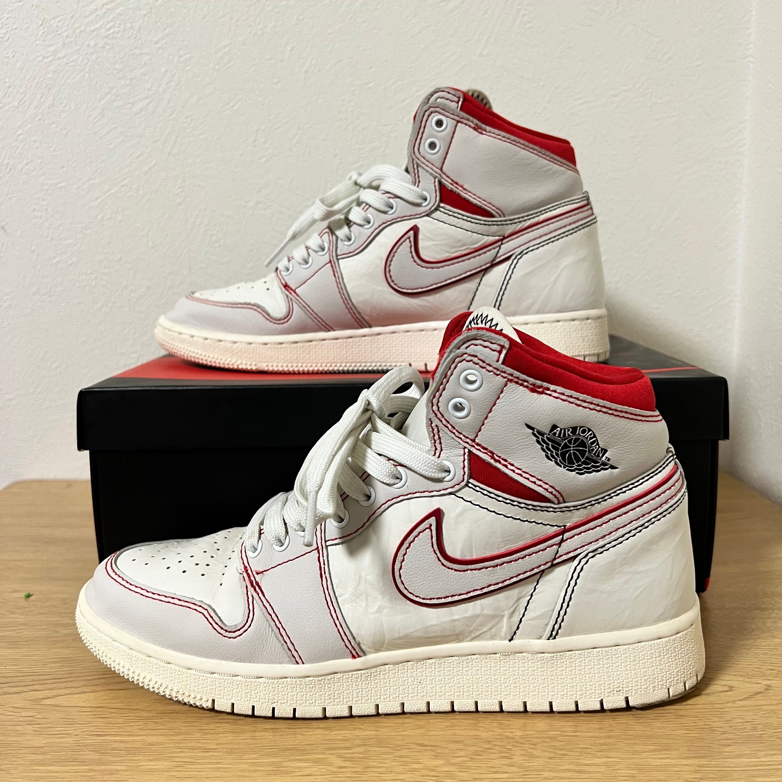 NIKE GS AIR JORDAN 1 RETRO HIGH "PHANTOM GYM RED"