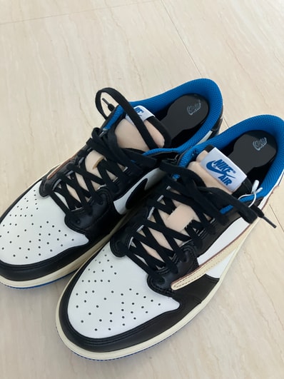 Travis Scott × fragment design × Nike Air Jordan 1 Low OG SP "Military Blue"