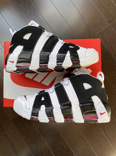NIKE AIR MORE UPTEMPO "WHITE/BLACK/UNIVERSITY RED"(2020)