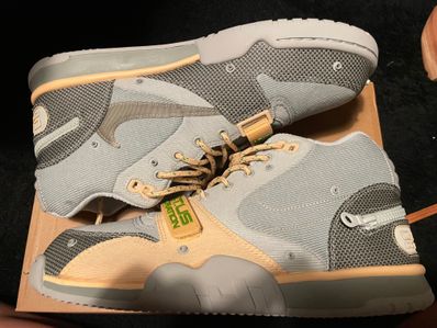 Travis Scott × Nike Air Trainer 1 SP "Grey Haze and Dusty Sage"
