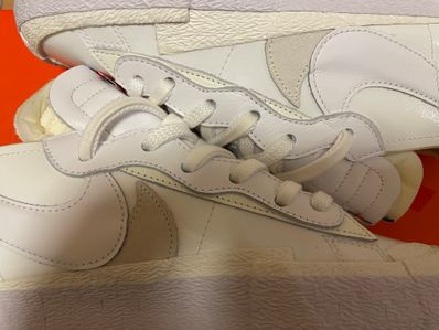 sacai × Nike Blazer Low "White Patent Leather"