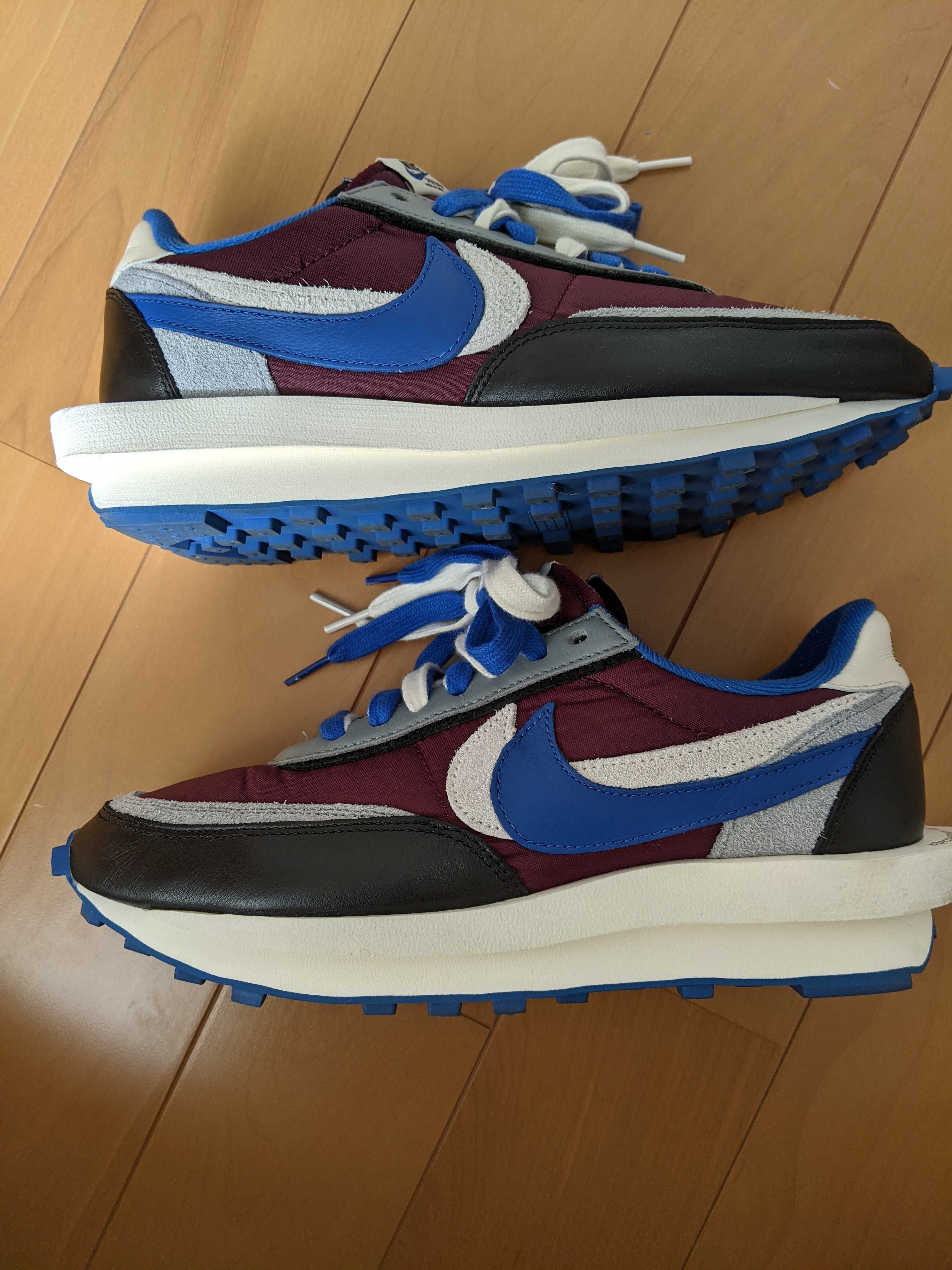 UNDERCOVER × sacai × Nike LD Waffle "Night Maroon/Pale Ivory-Ground Grey-Team Royal"