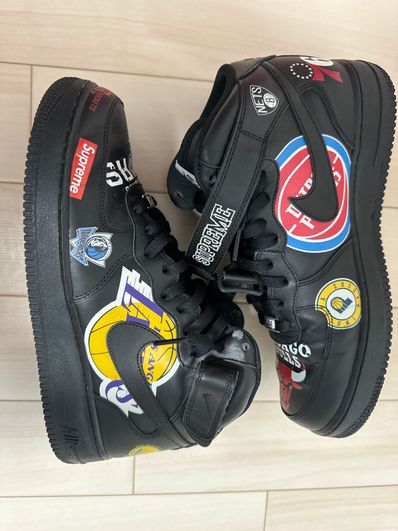 Supreme × NBA × Nike Air Force 1 Mid '07 "Black"