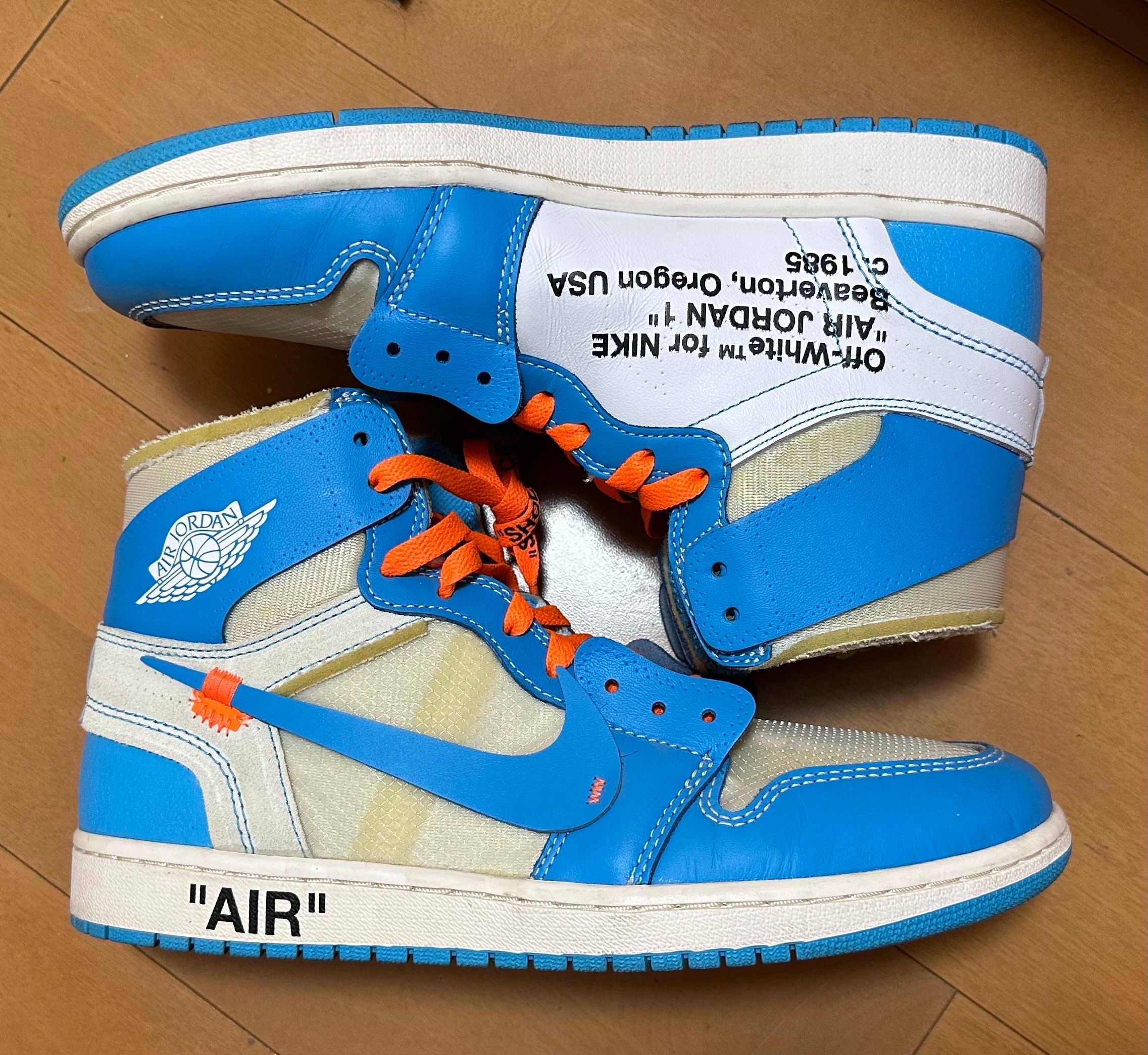 Off-White × Nike Air Jordan 1 High UNC "White/Dark Powder Blue"