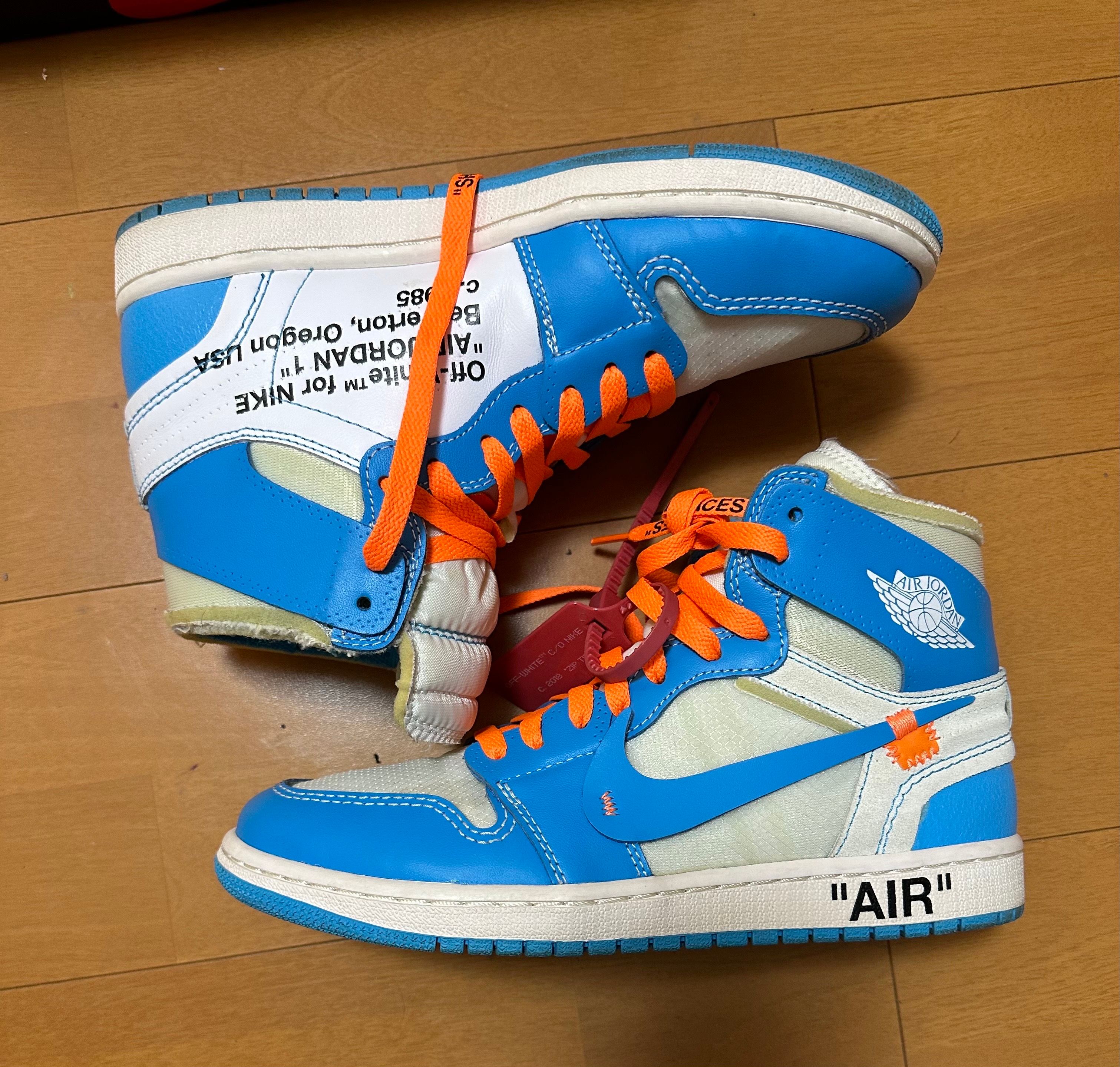 Off-White × Nike Air Jordan 1 High UNC "White/Dark Powder Blue"