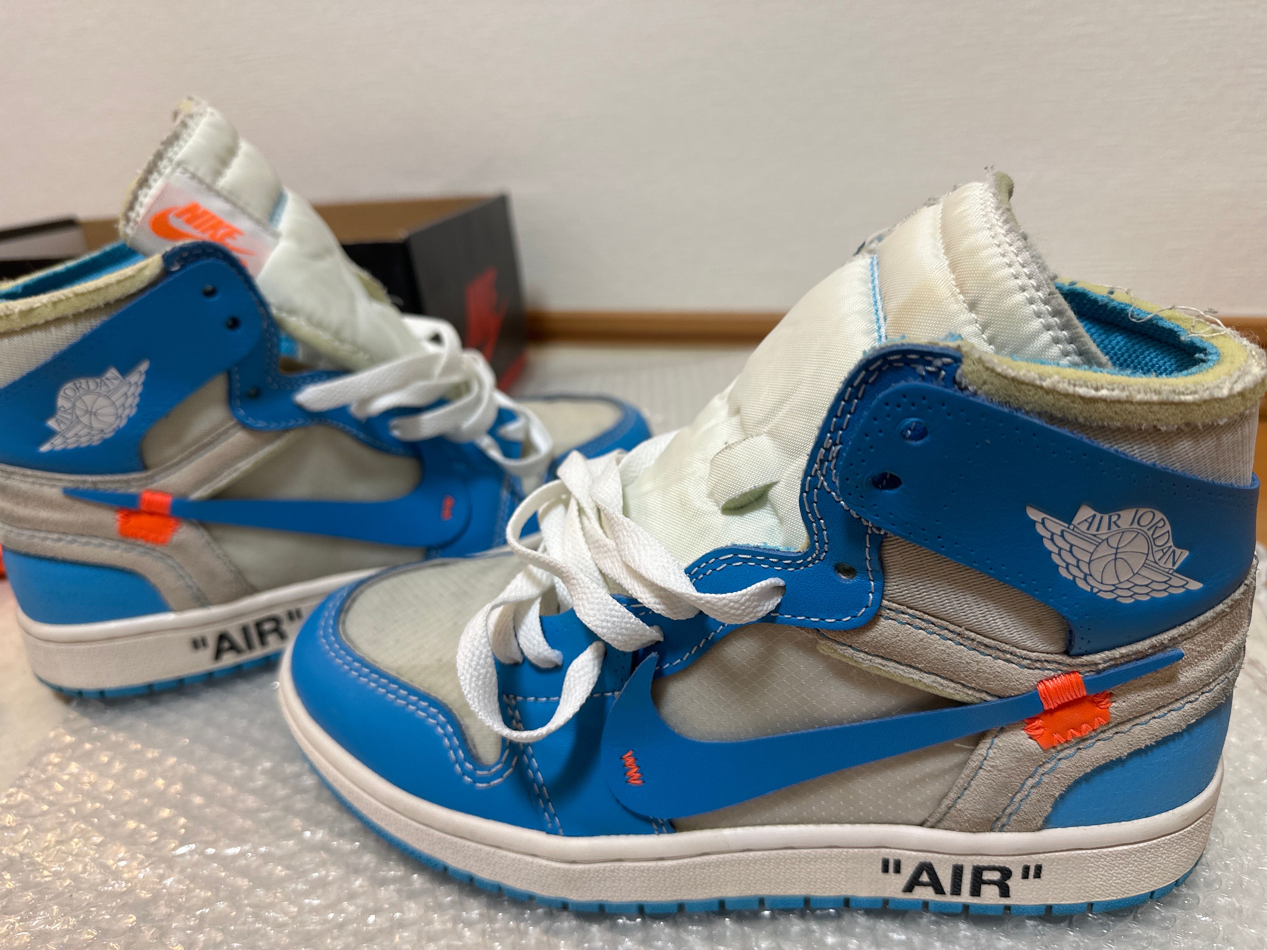 Off-White × Nike Air Jordan 1 High UNC "White/Dark Powder Blue"