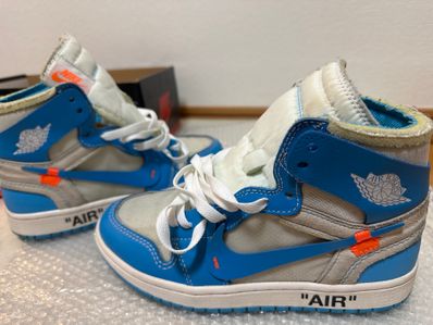 Off-White × Nike Air Jordan 1 High UNC "White/Dark Powder Blue"