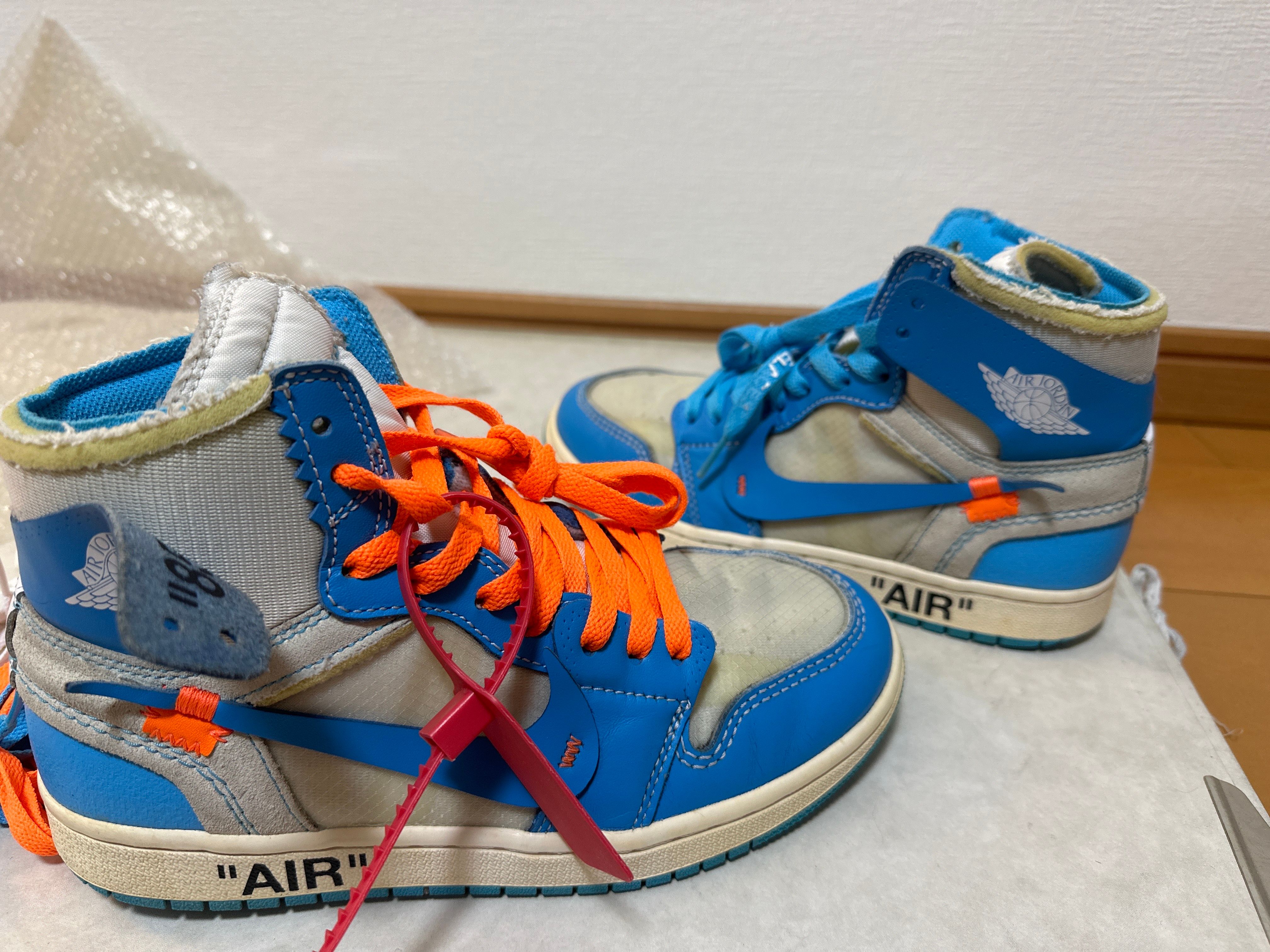 Off-White × Nike Air Jordan 1 High UNC "White/Dark Powder Blue"
