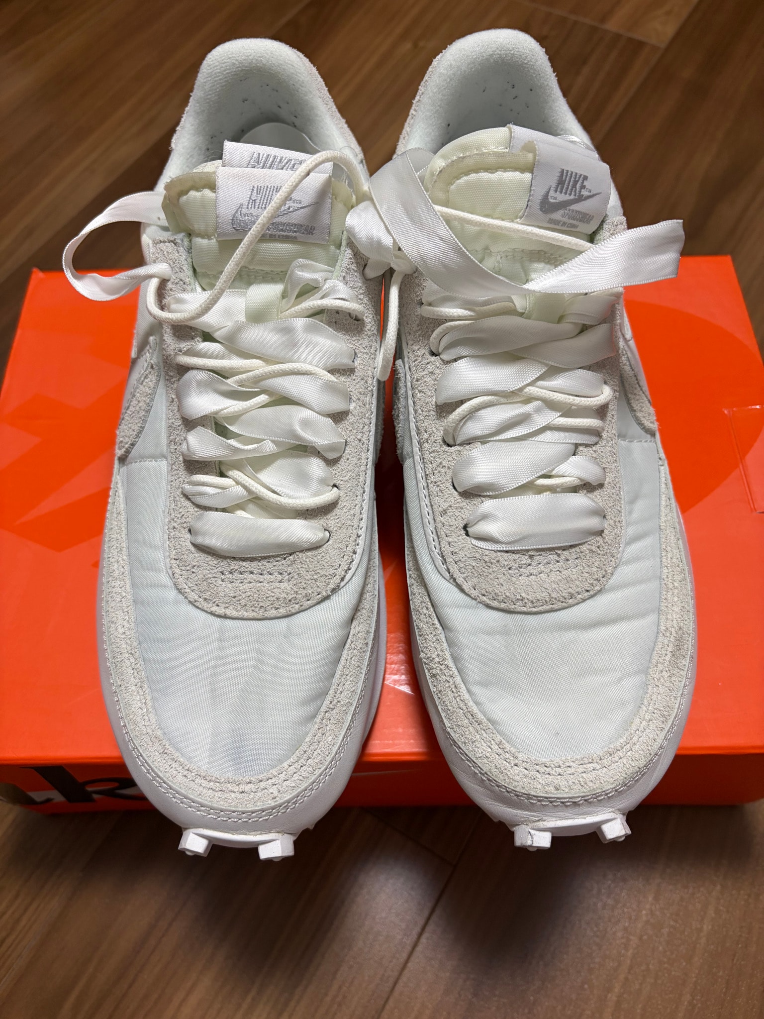 sacai × Nike LDV Waffle "Triple White"