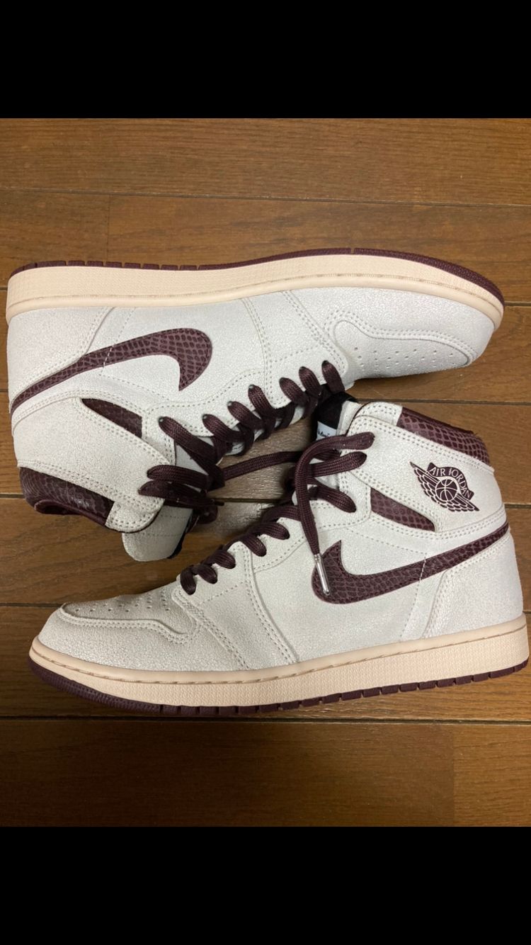A Ma Maniere × Nike Air Jordan 1 Retro High OG "Sail and Burgundy"