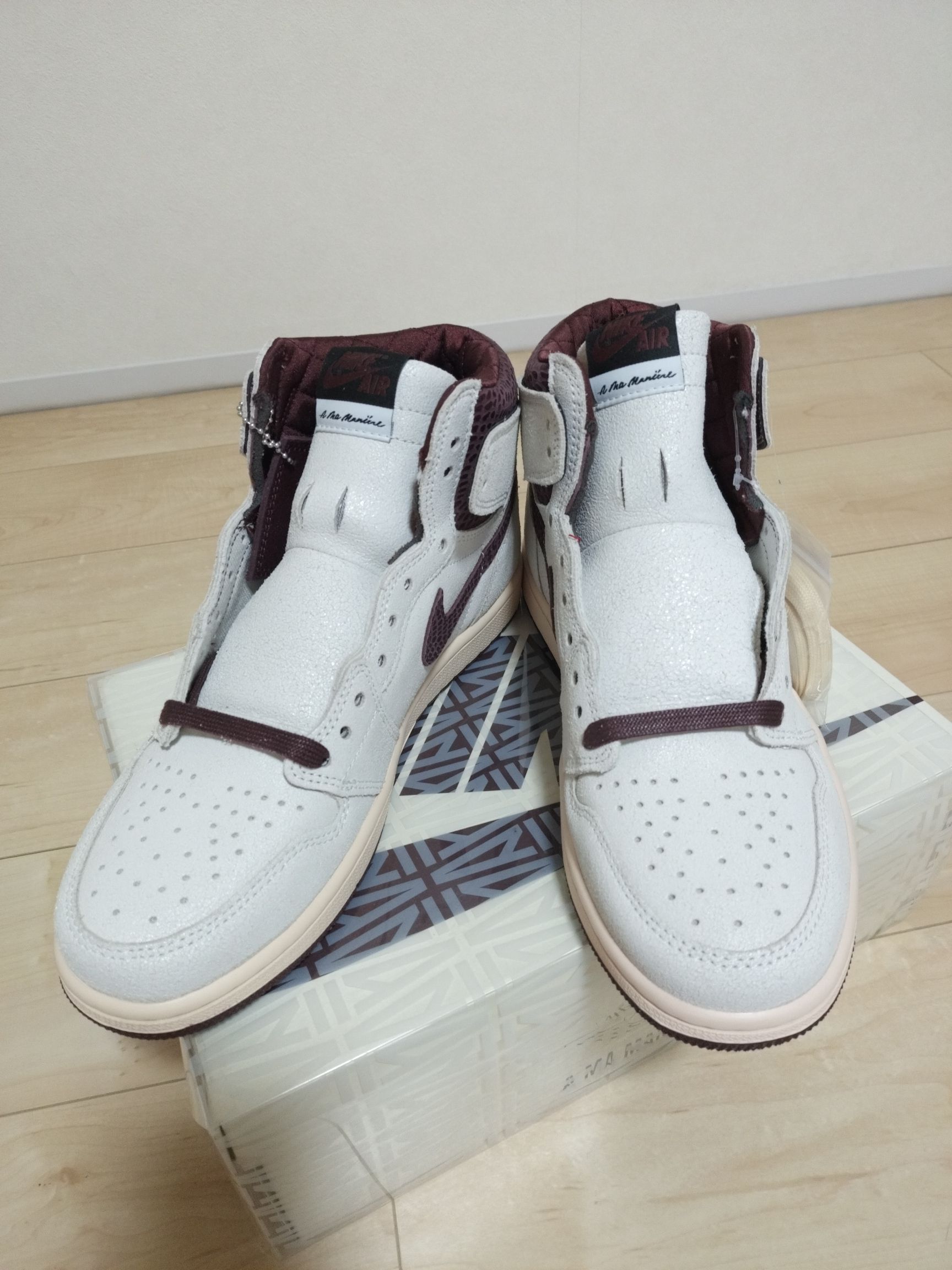 A Ma Maniere × Nike Air Jordan 1 Retro High OG "Sail and Burgundy"